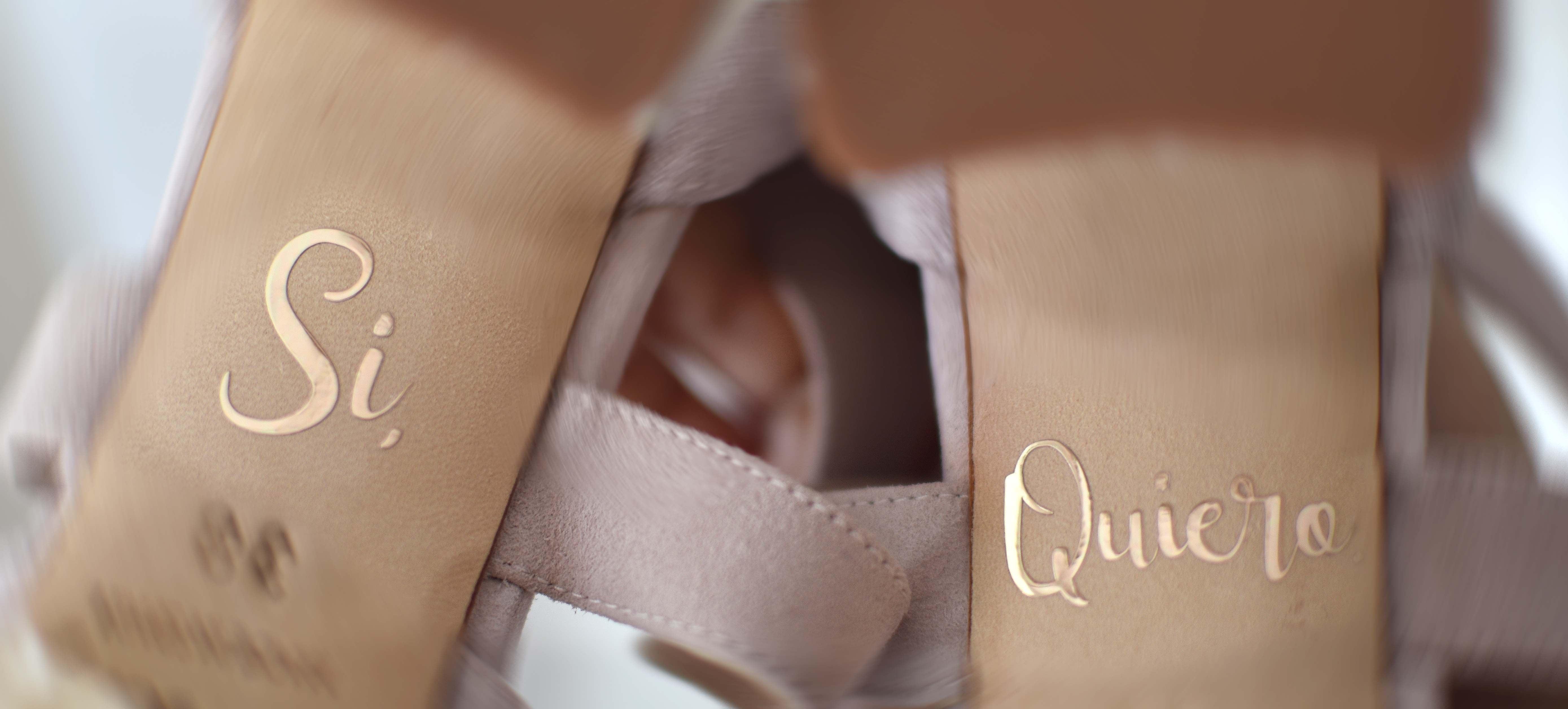 Frase en tus zapatos de novia