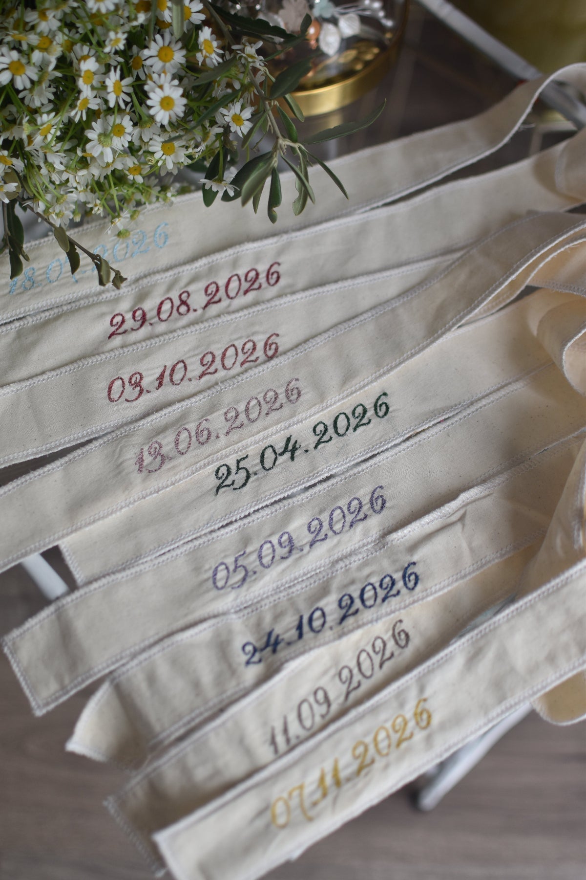 Cintas personalizadas para ramos de novia