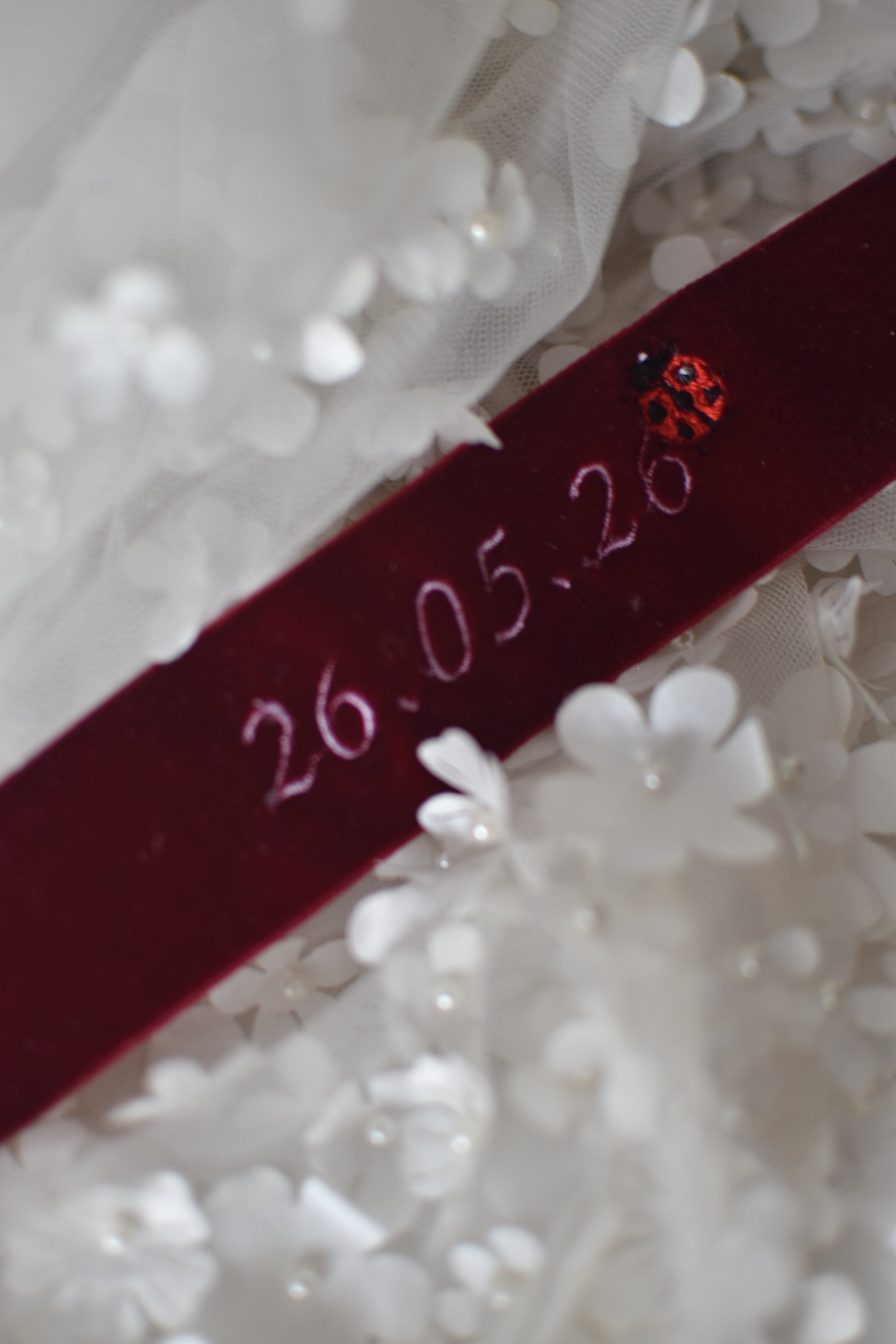 z.Velvet ribbon for bridal bouquet BOUGHT VILLA DARK