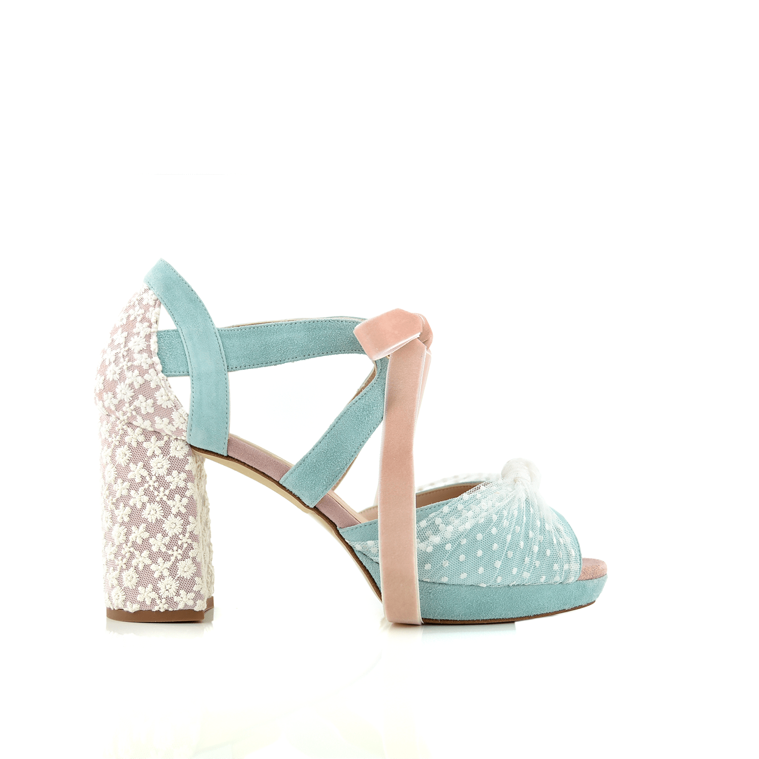 Agnes Celeste Ágnes Mint Pink Midi — Zapatos de novia Lomas Shoes