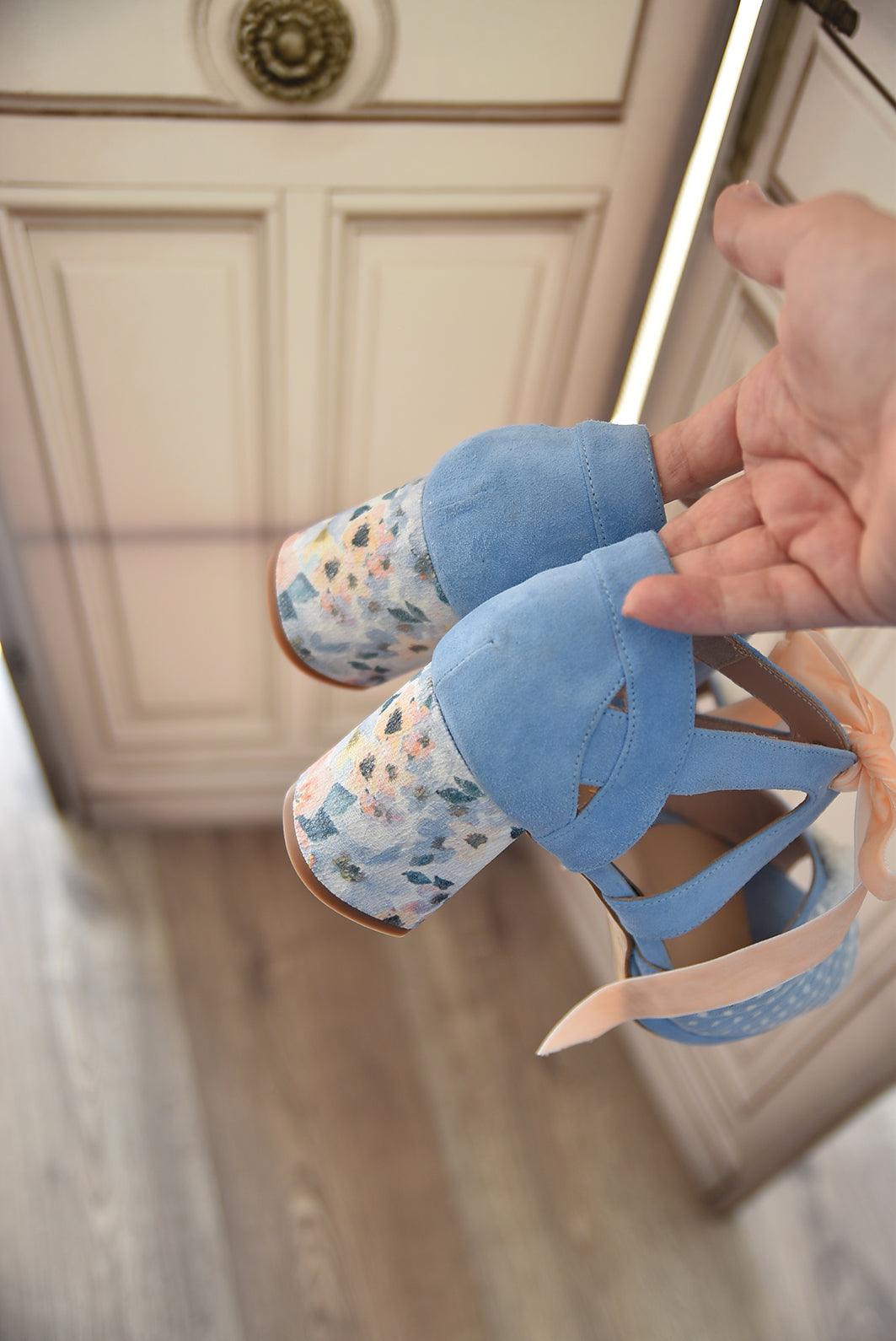 ÁGNES Montmartre celeste scuba petit - zapatos_novia