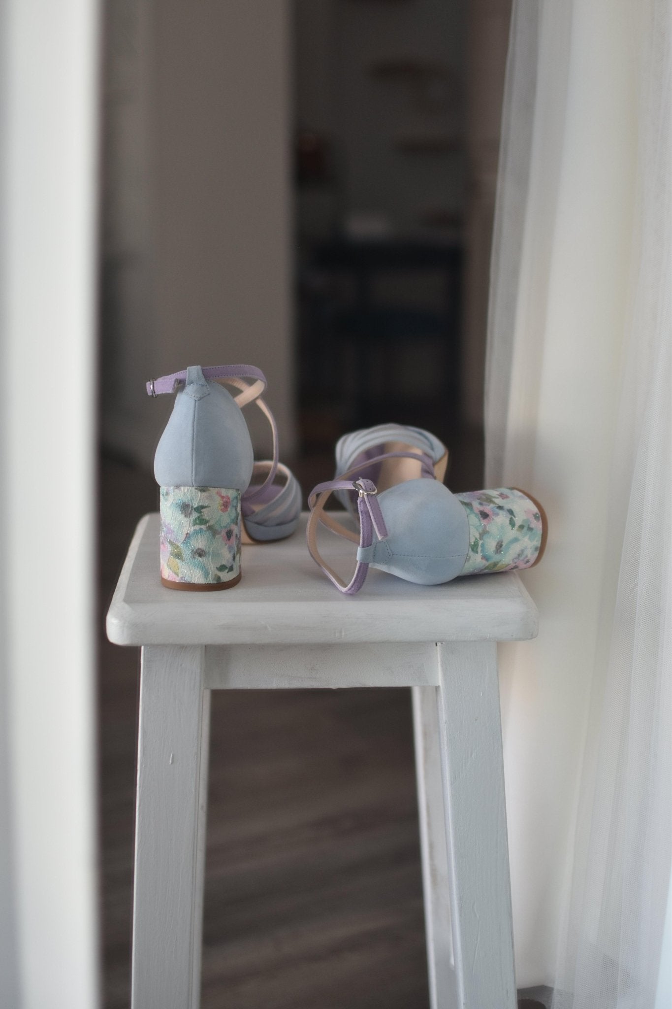 ANTONELLA Blossom blue sky lavanda petit - zapatos_novia