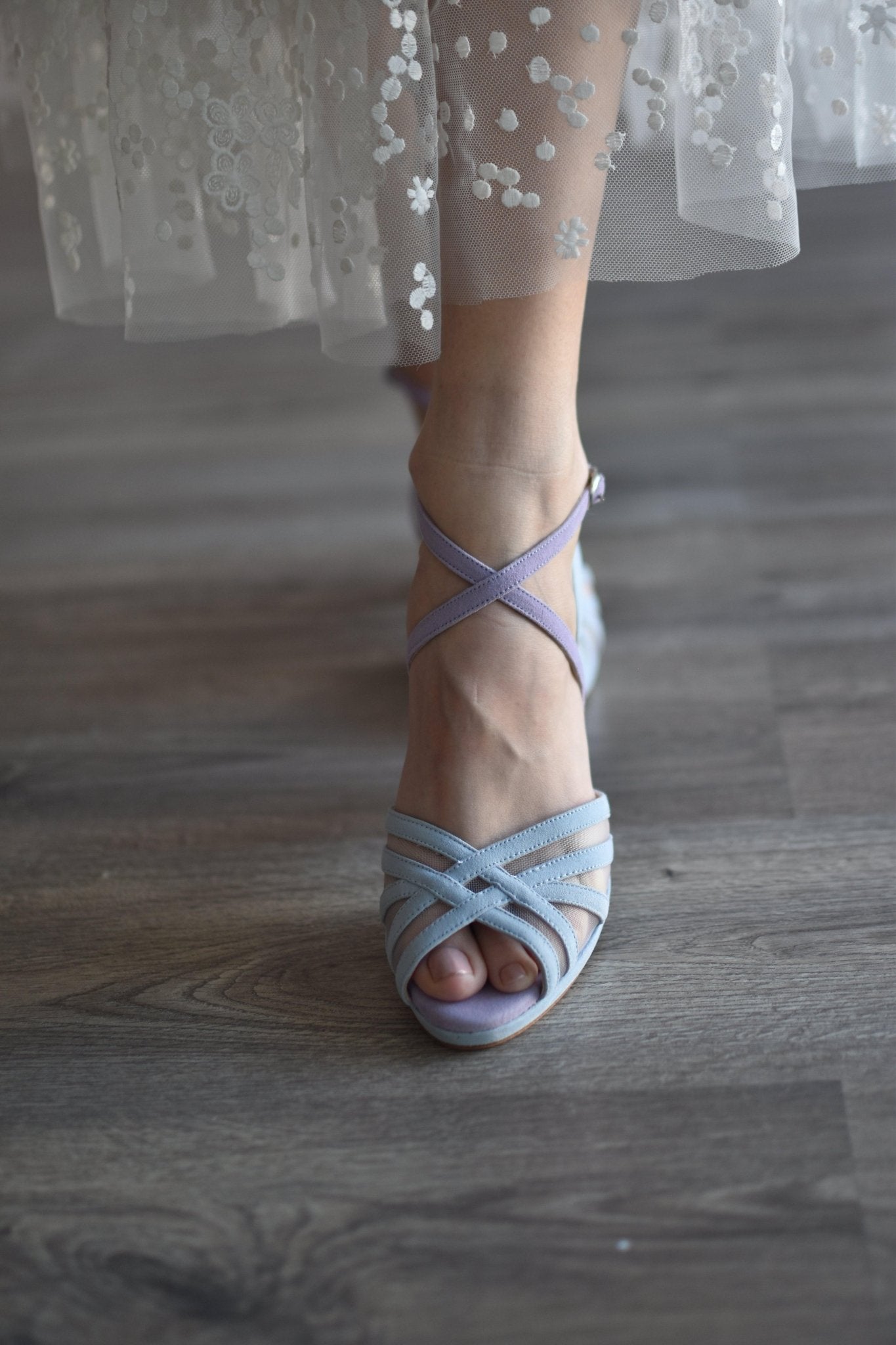 ANTONELLA Blossom blue sky lavanda petit - zapatos_novia