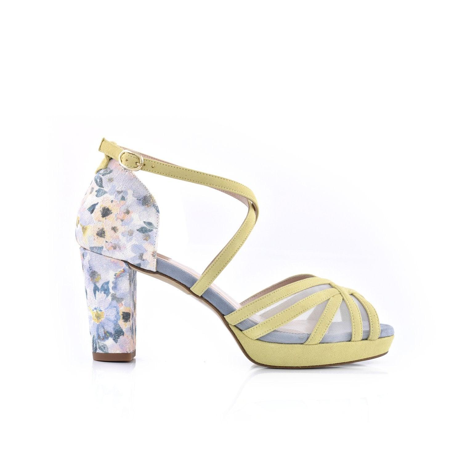 Antonella Amarillo Aquarelle Midi — Zapatos de novia Lomas Shoes
