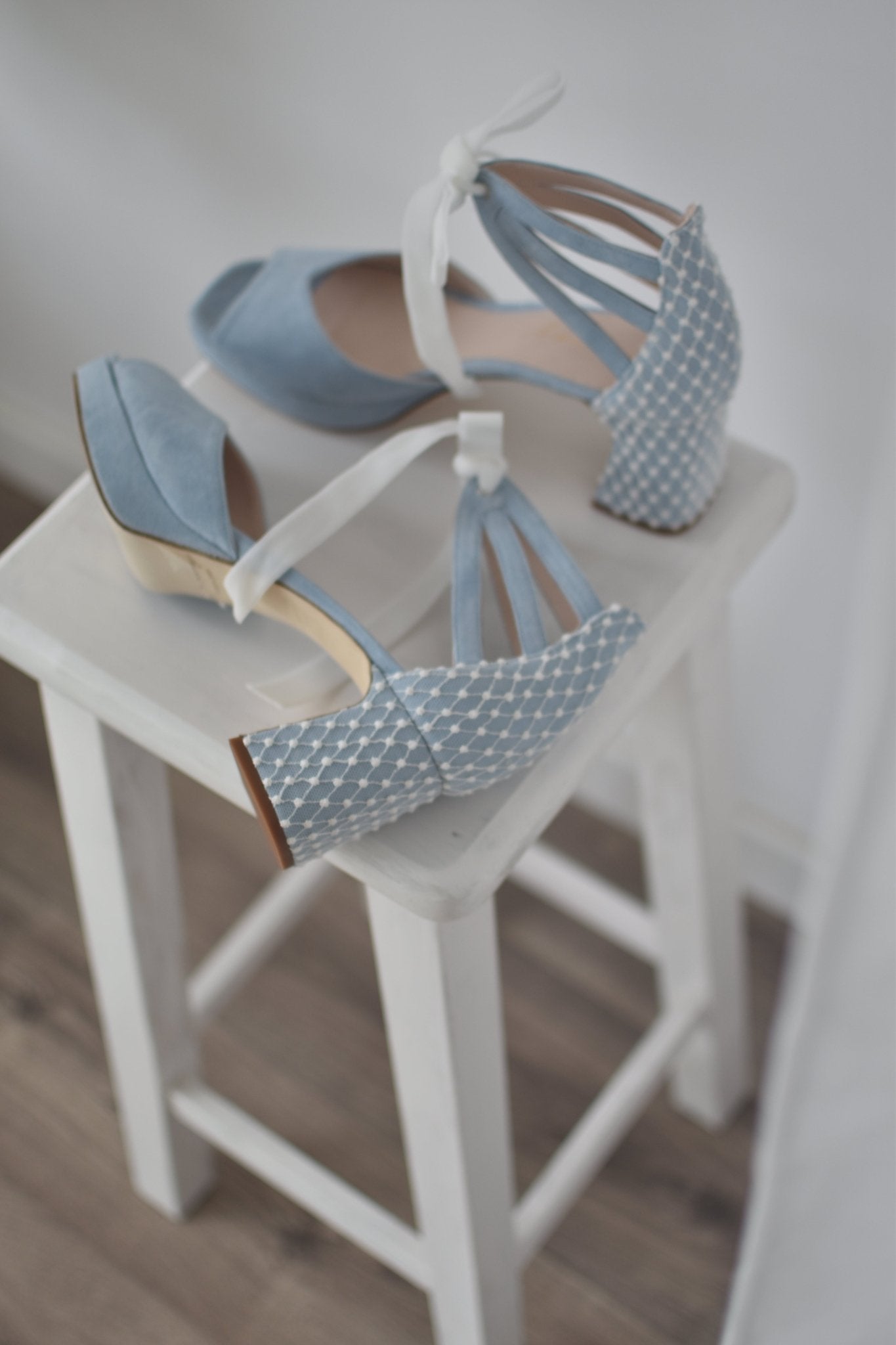 AYLA abierto celeste red plumeti mini horma reina - zapatos_novia