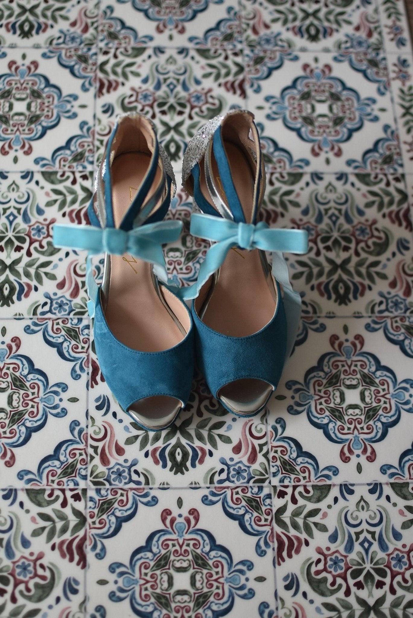 AYLA azul mallard glitter cristal 95 - zapatos_novia