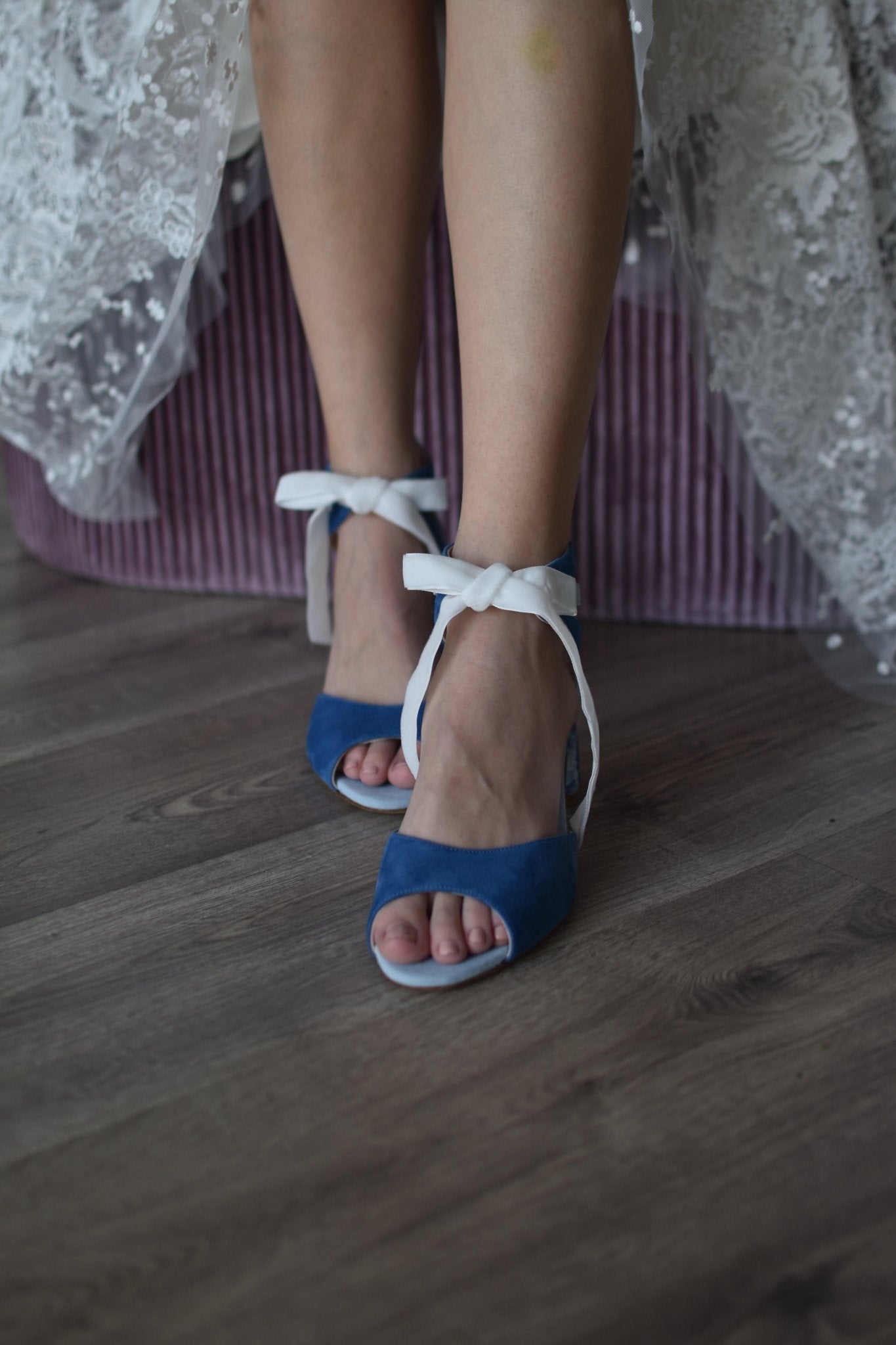 AYLA azul riverside bordad Grafito azul mini 55 - zapatos_novia