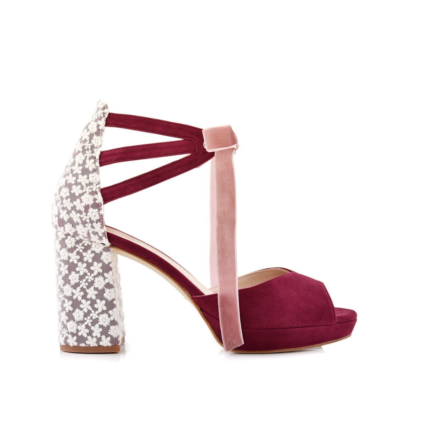 Ayla Burdeos Marion Midi — Zapatos de novia Lomas Shoes