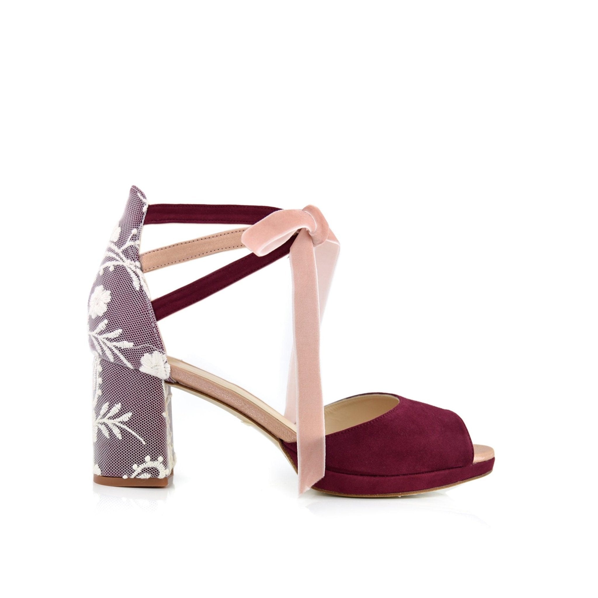Ayla Burdeos Portofino Petit — Zapatos de novia Lomas Shoes