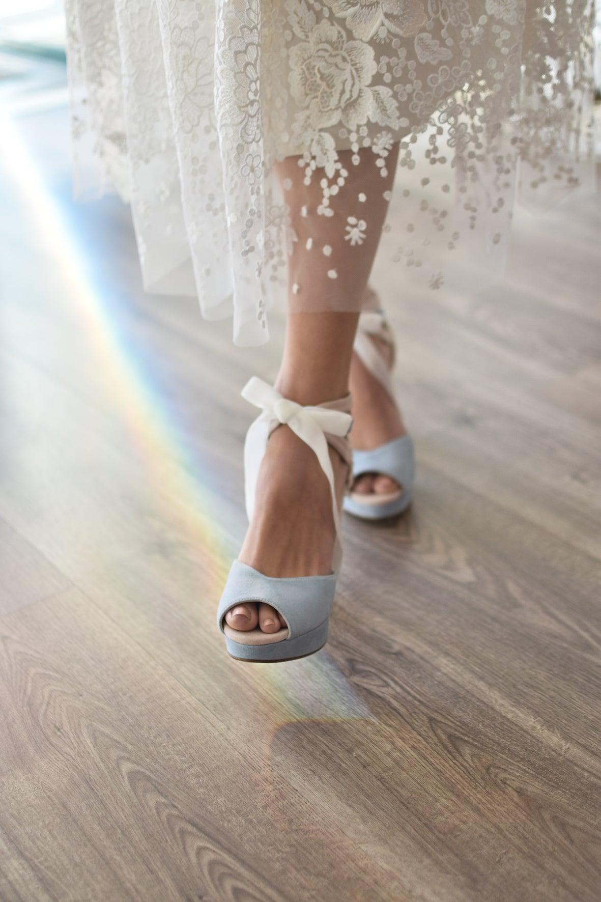 AYLA celeste y rosa suave Marion nuevo 95 - zapatos_novia