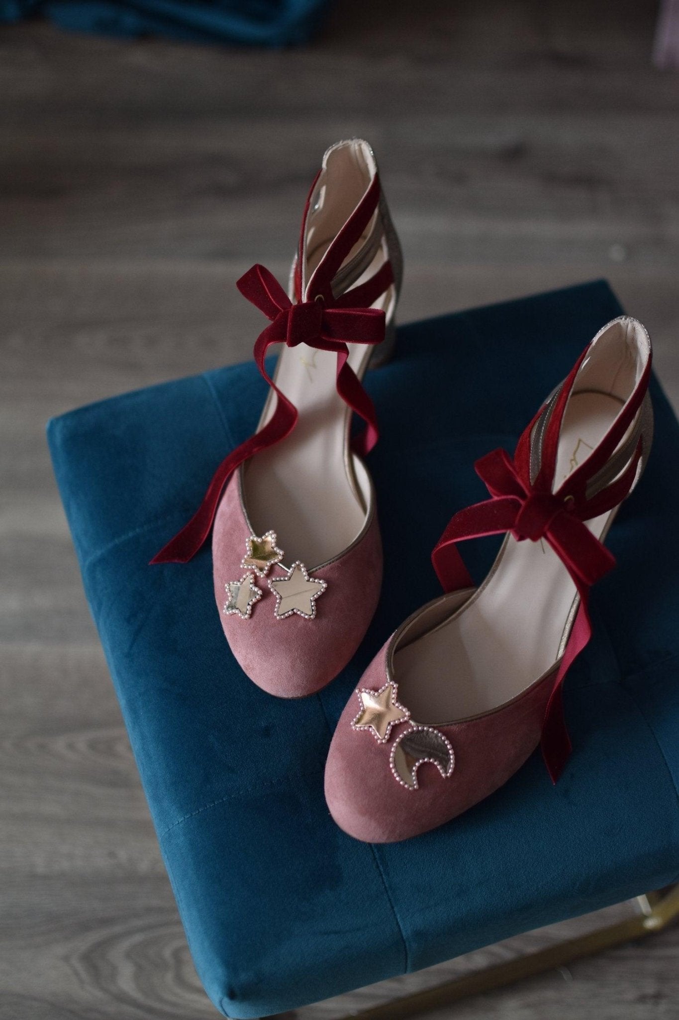 AYLA cerrado antique pink glitter bronce mini 55 - zapatos_novia