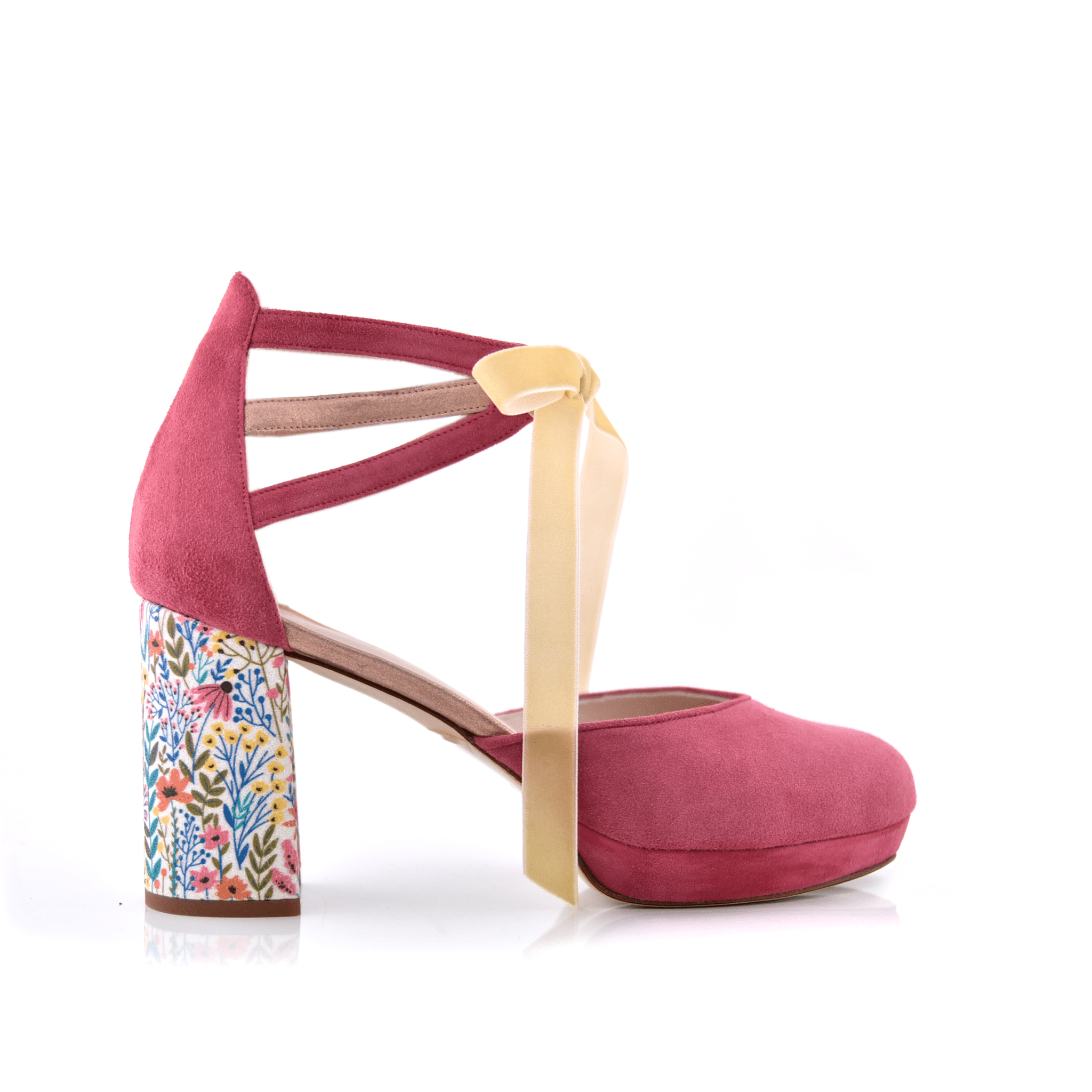 Ayla Coral Aquarelle Midi — Zapatos de novia Lomas Shoes