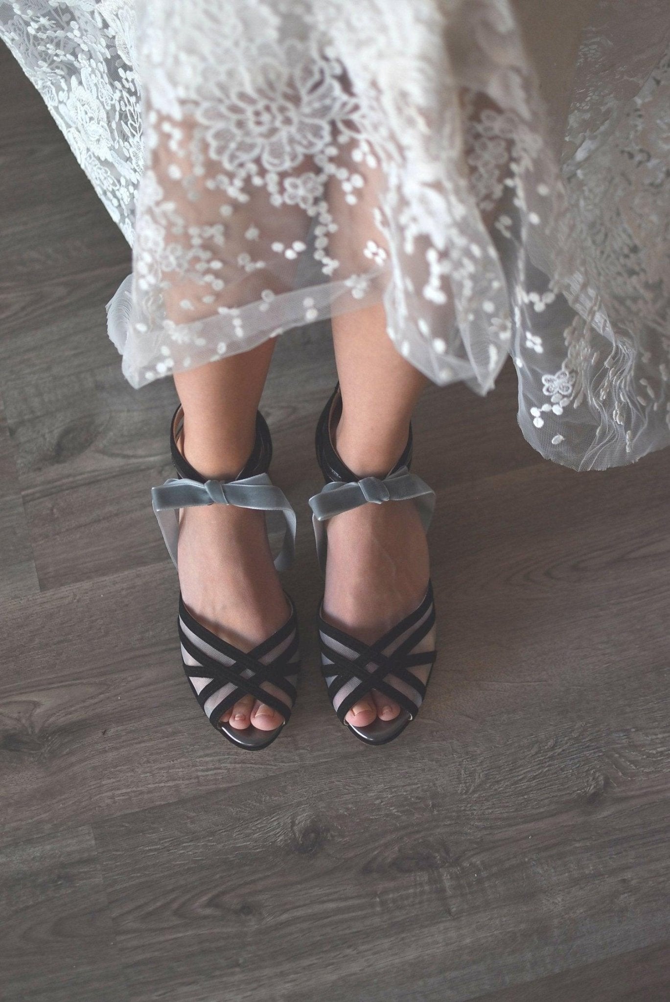 AYLA LANZAROTE black silver mini - zapatos_novia