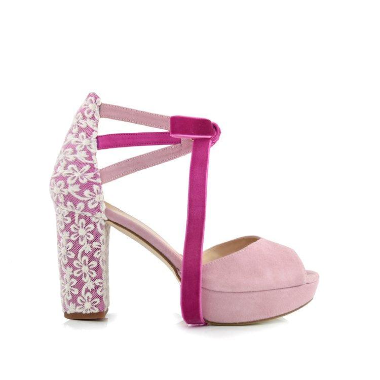 Ayla Rosa Cake Marion Alto — Zapatos de novia Lomas Shoes