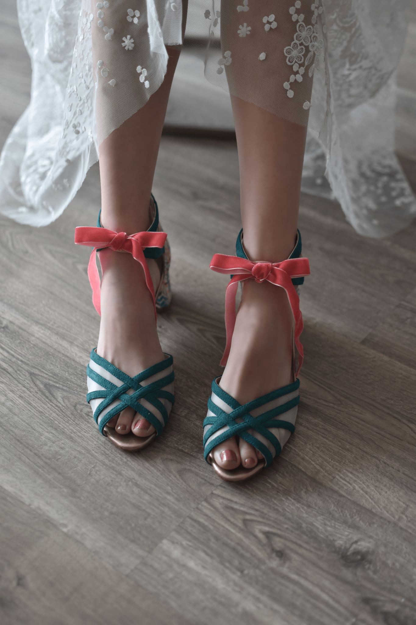AYLA verde botella Aquarelle mini - zapatos_novia