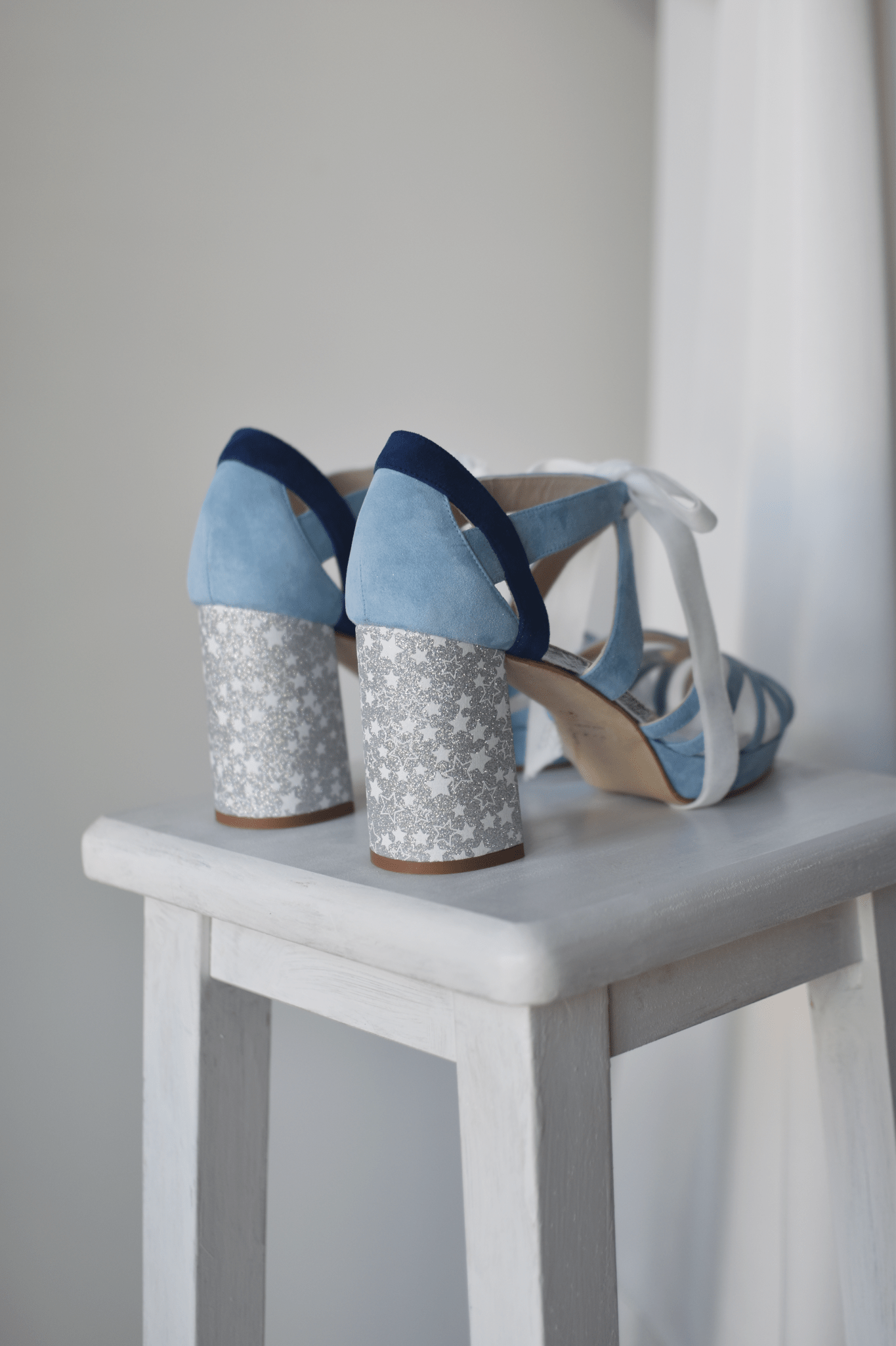 CIARA azul celeste jean plata estrellas glitter 85 - zapatos_novia