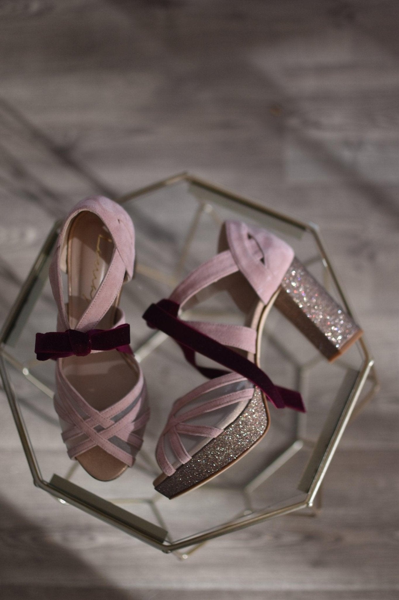 CIARA dark pink glitter bronce 95 - zapatos_novia