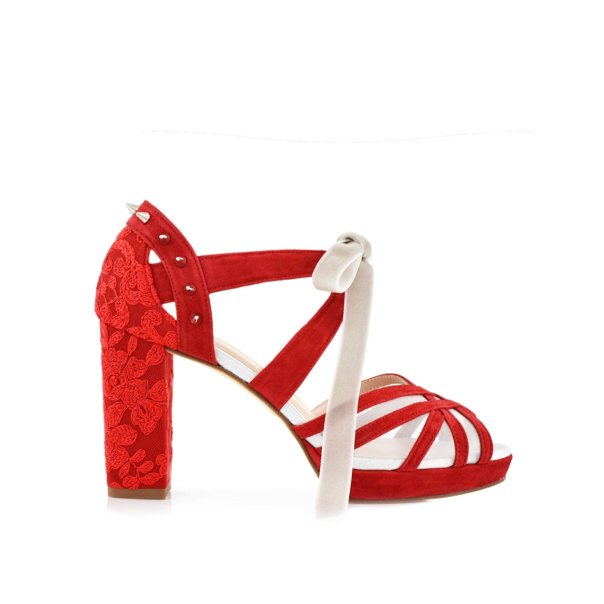 Ciara Rojo Red Rock Edición Alto — Zapatos de novia Lomas Shoes