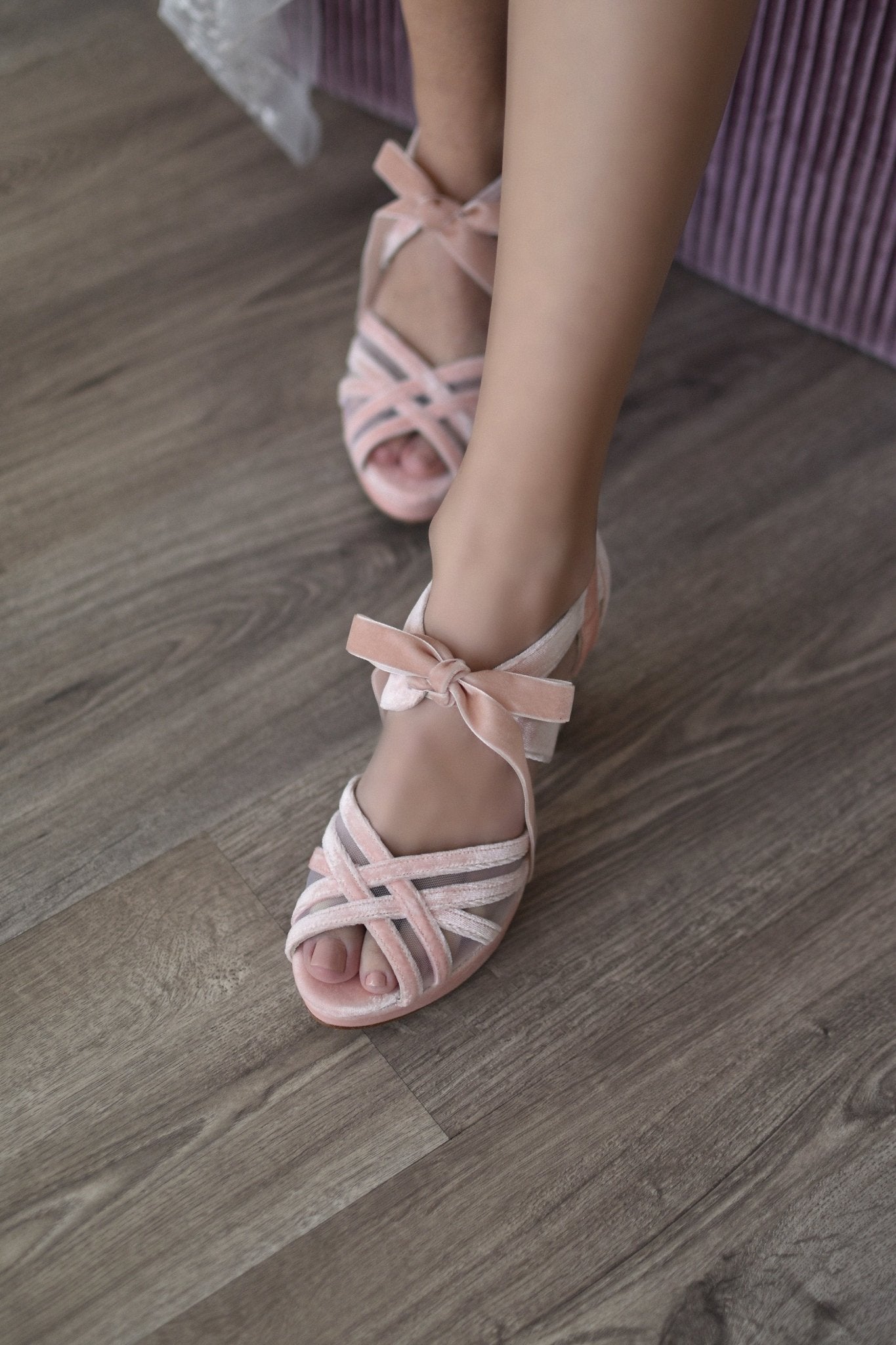 CIARA velvet pink party 95 - zapatos_novia