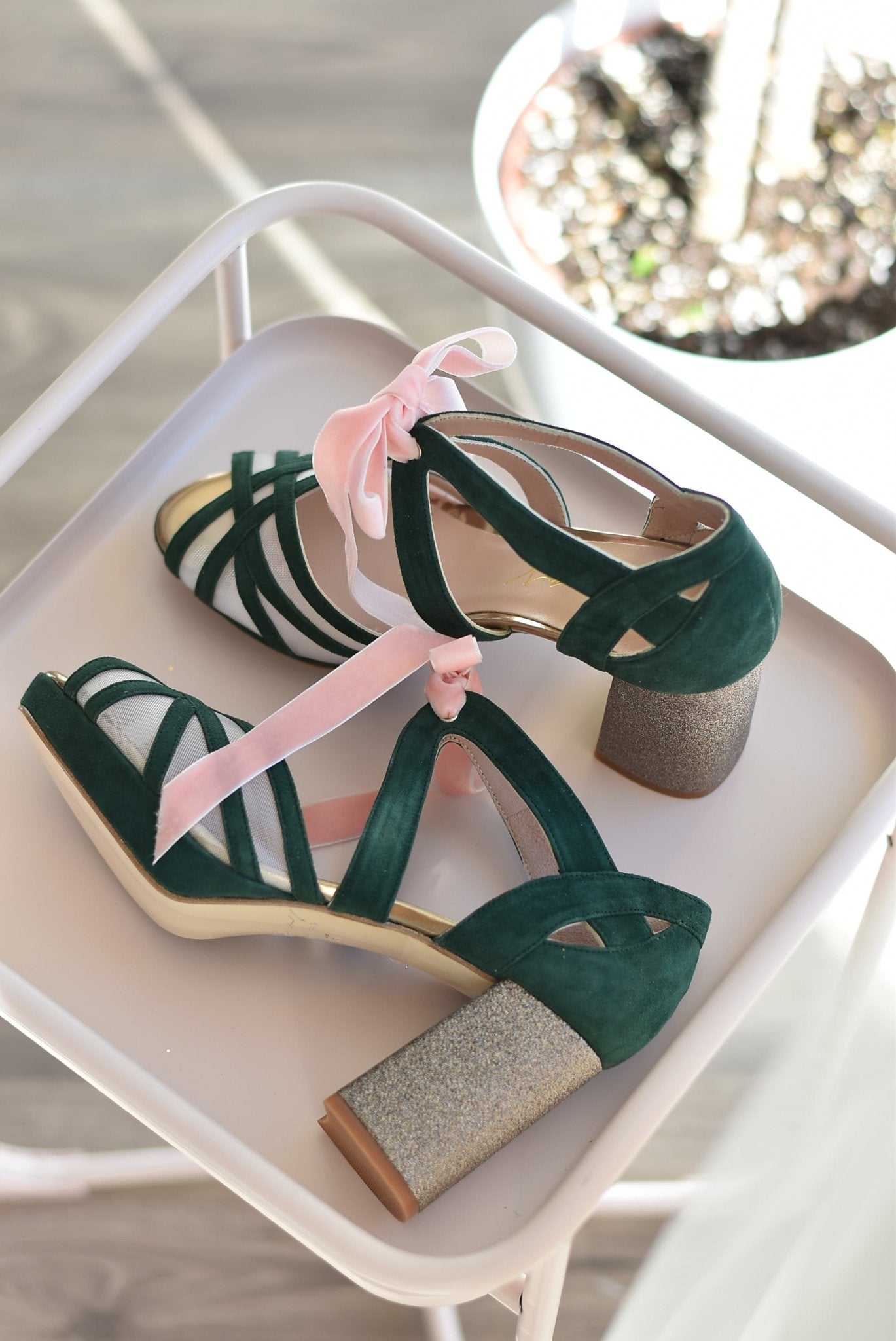CIARA verde forest glitter bronce 85 - zapatos_novia