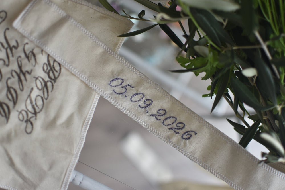 Cinta de ramo novia bordado RÚSTICA - zapatos_novia