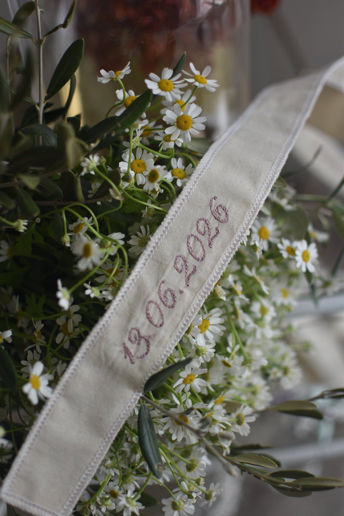 Cinta de ramo novia bordado RÚSTICA - zapatos_novia