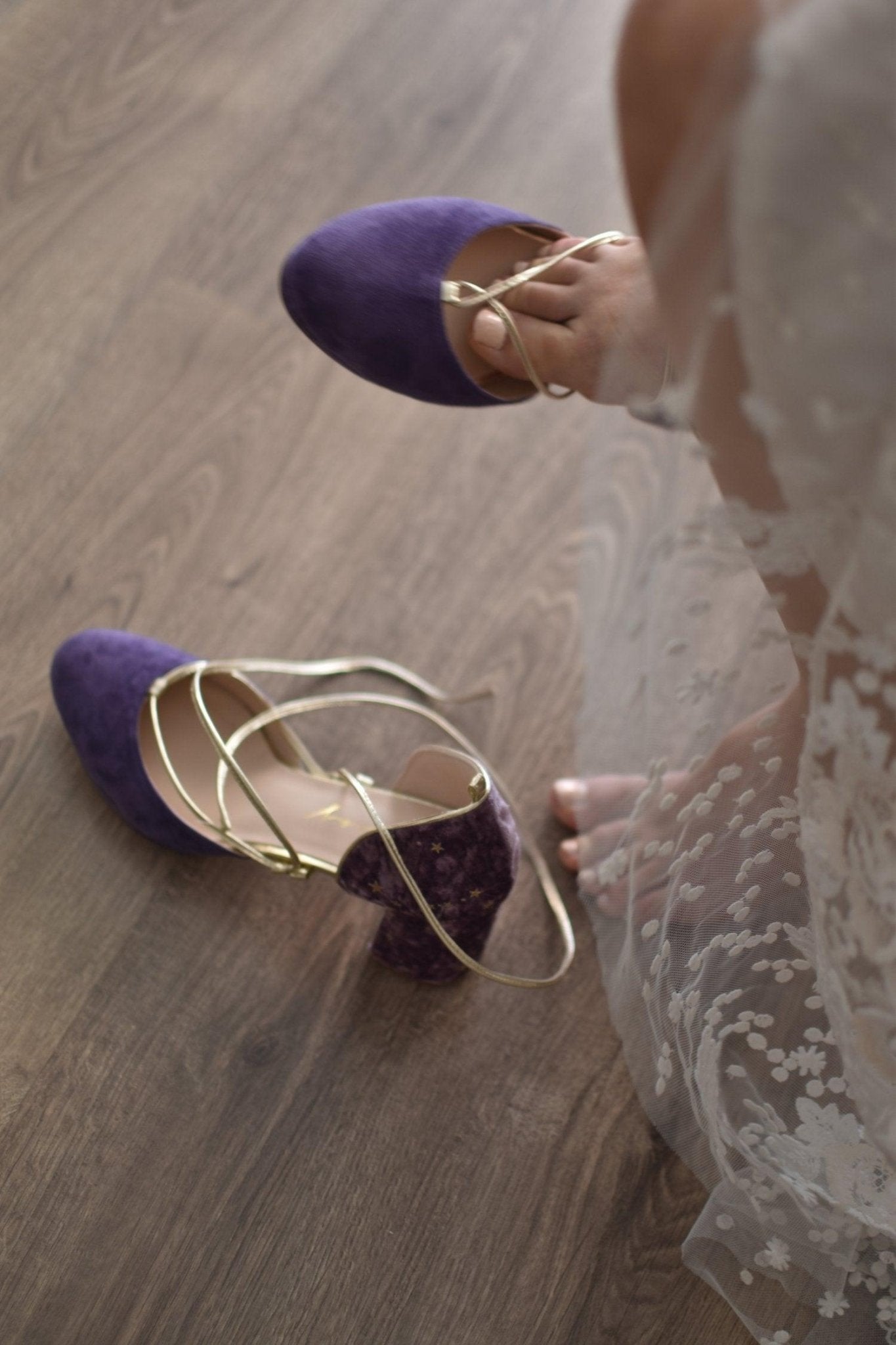 DAHUD púrpura constelación mini - zapatos_novia