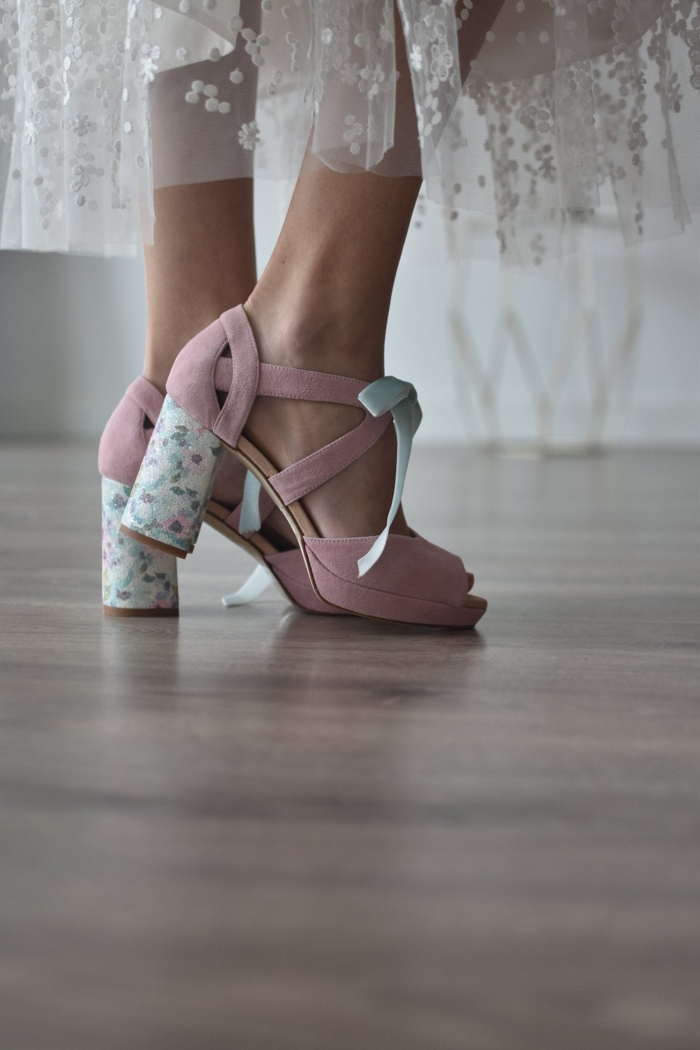 .En stock HERA abierto rosa claro Blossom 85 Talla 38 - zapatos_novia