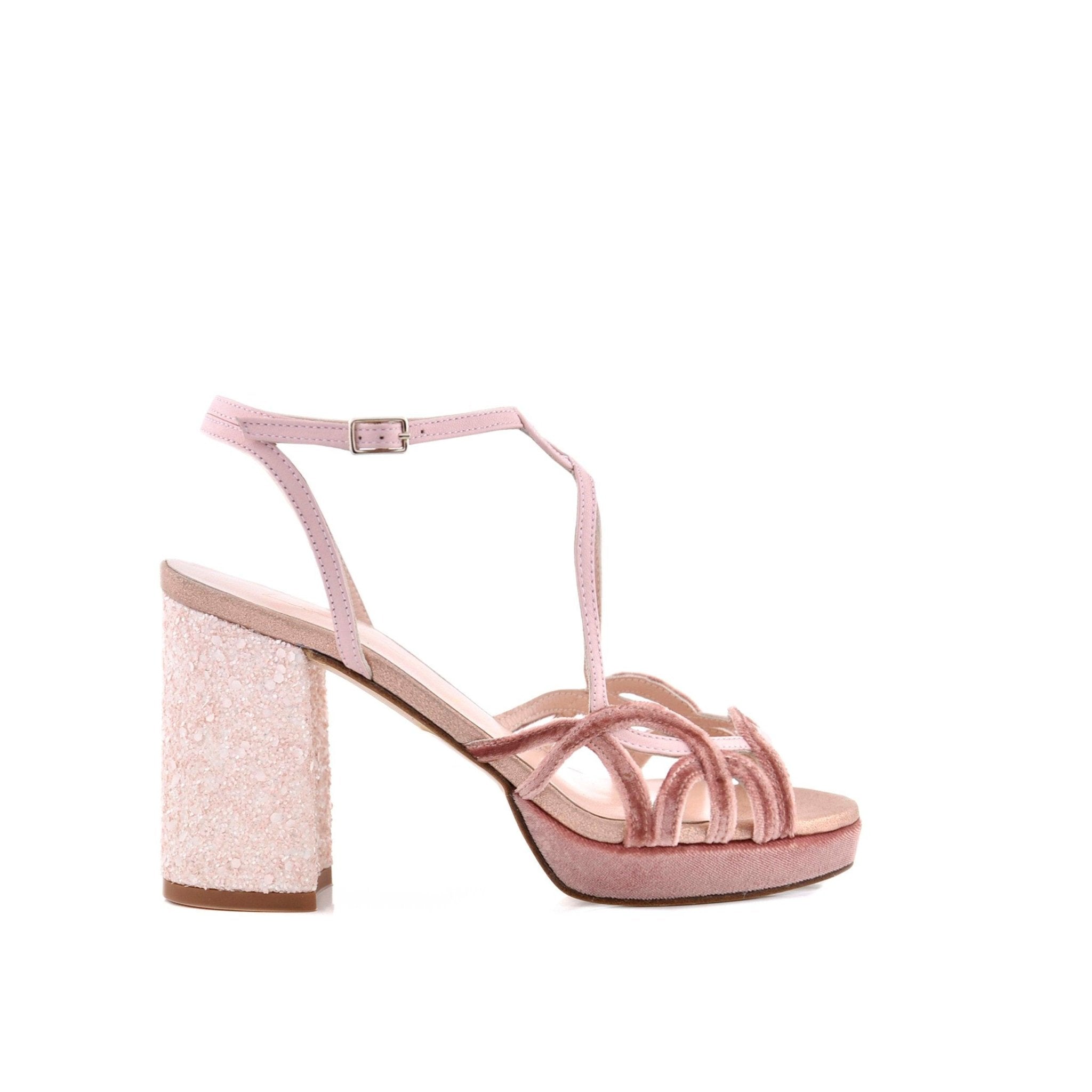 Gala Lavanda Glitter Midi — Zapatos de novia Lomas Shoes