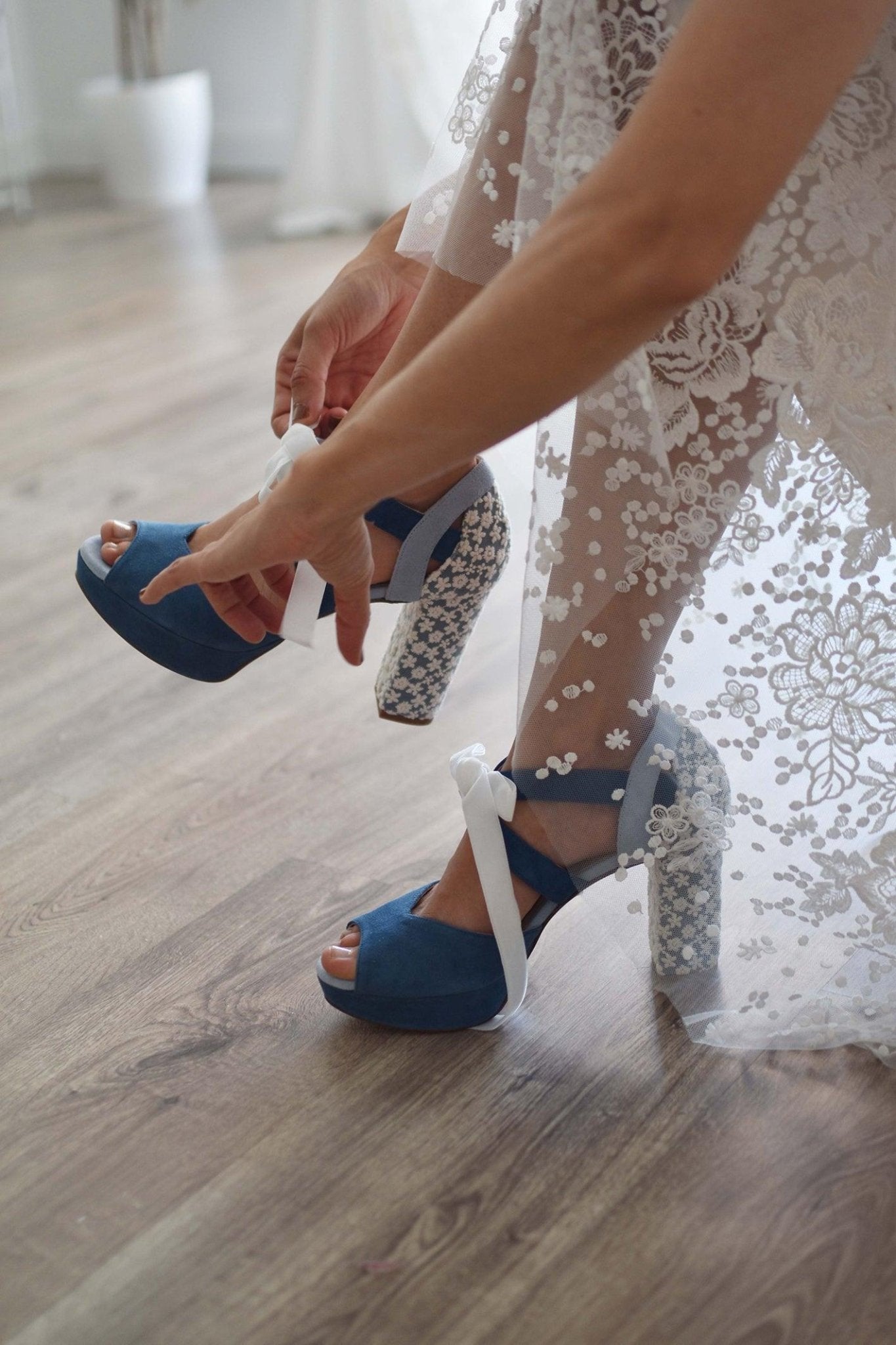 HERA abierto azul Mallard Marion 95 - zapatos_novia