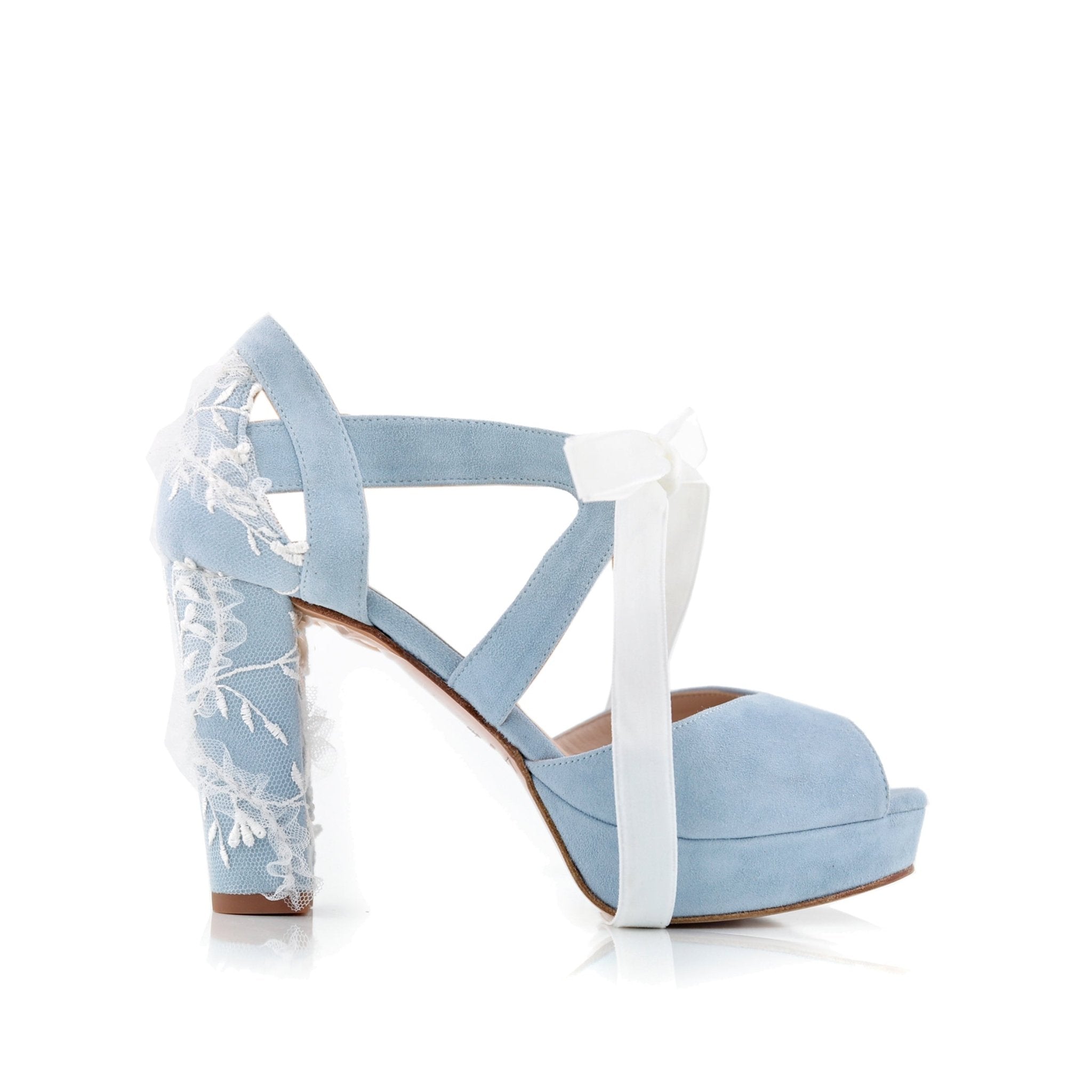 Hera Celeste Camille Alto — Zapatos de novia Lomas Shoes