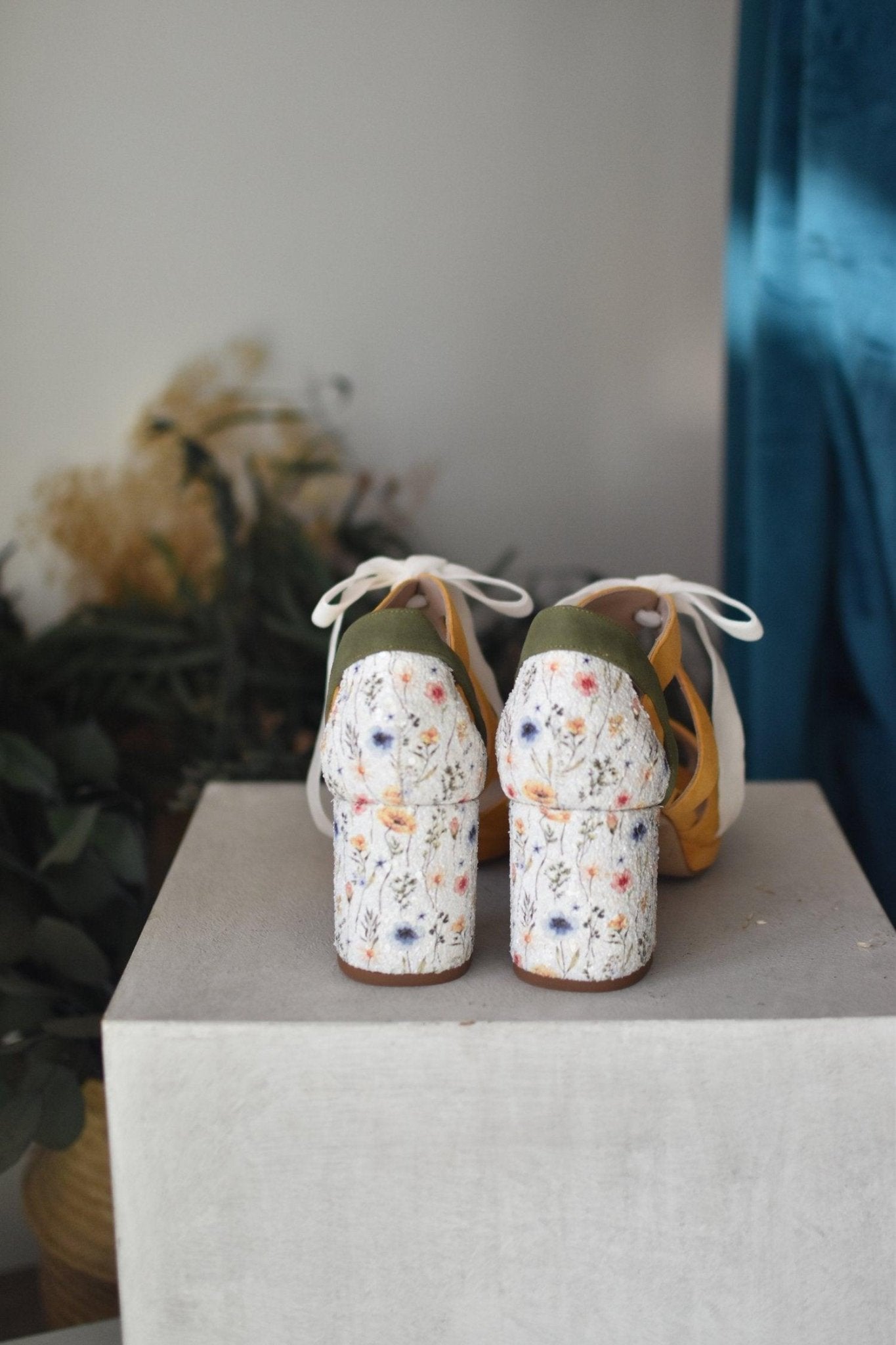 HERA abierto mango mostaza & kaki glitter Tivoli petit - zapatos_novia
