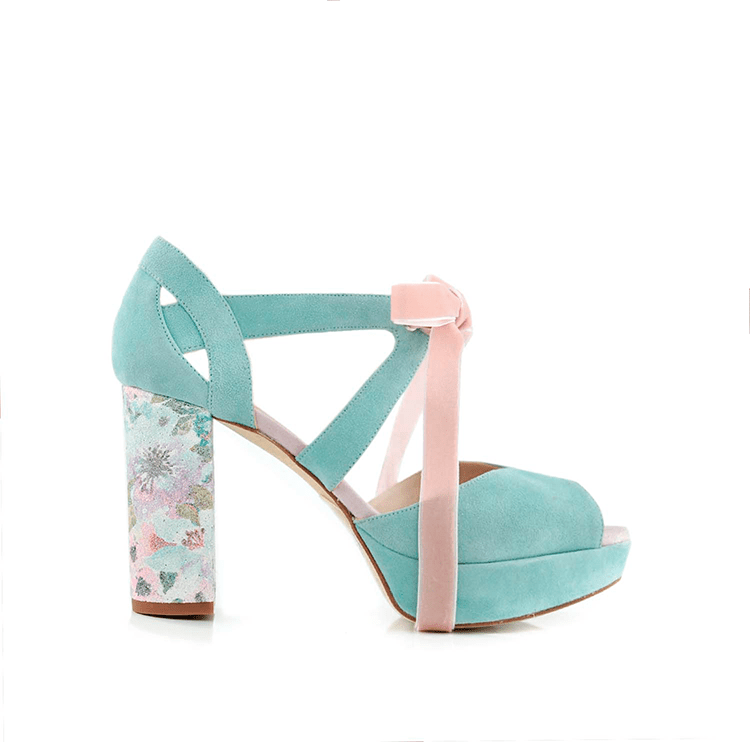 Hera Color Blossom Alto — Zapatos de novia Lomas Shoes