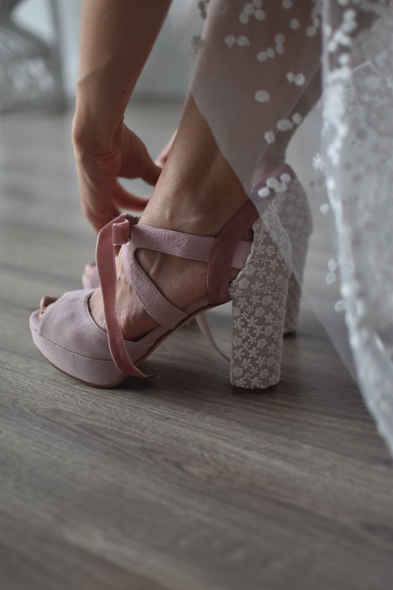 HERA abierto pink doble Marion nuevo 95 - zapatos_novia