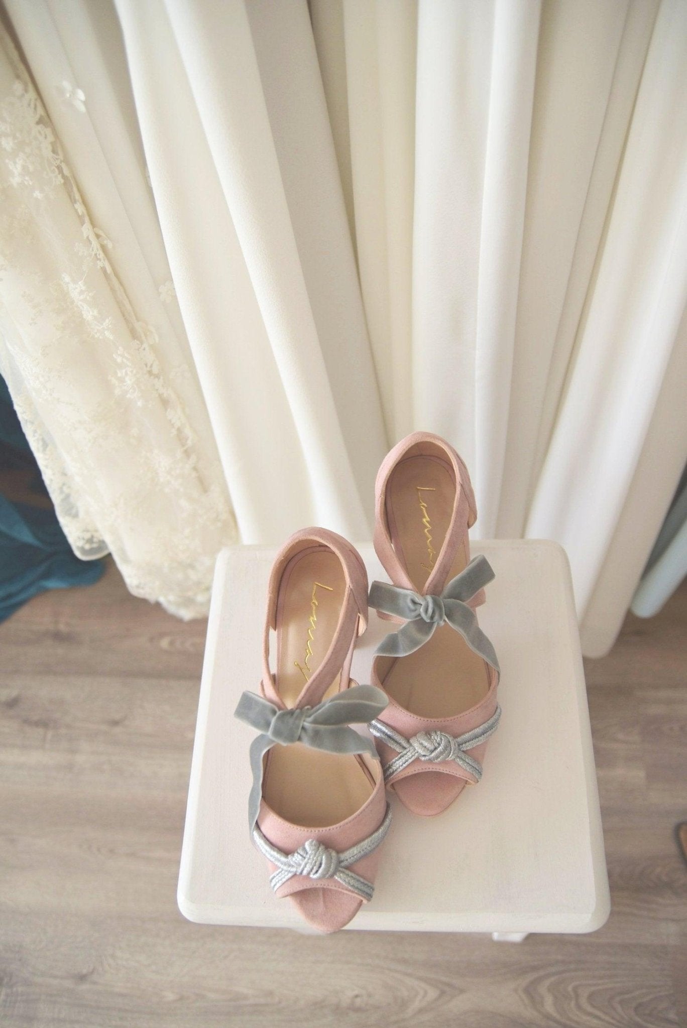 HERA abierto pink nudos seda Constelación plata 95 - zapatos_novia