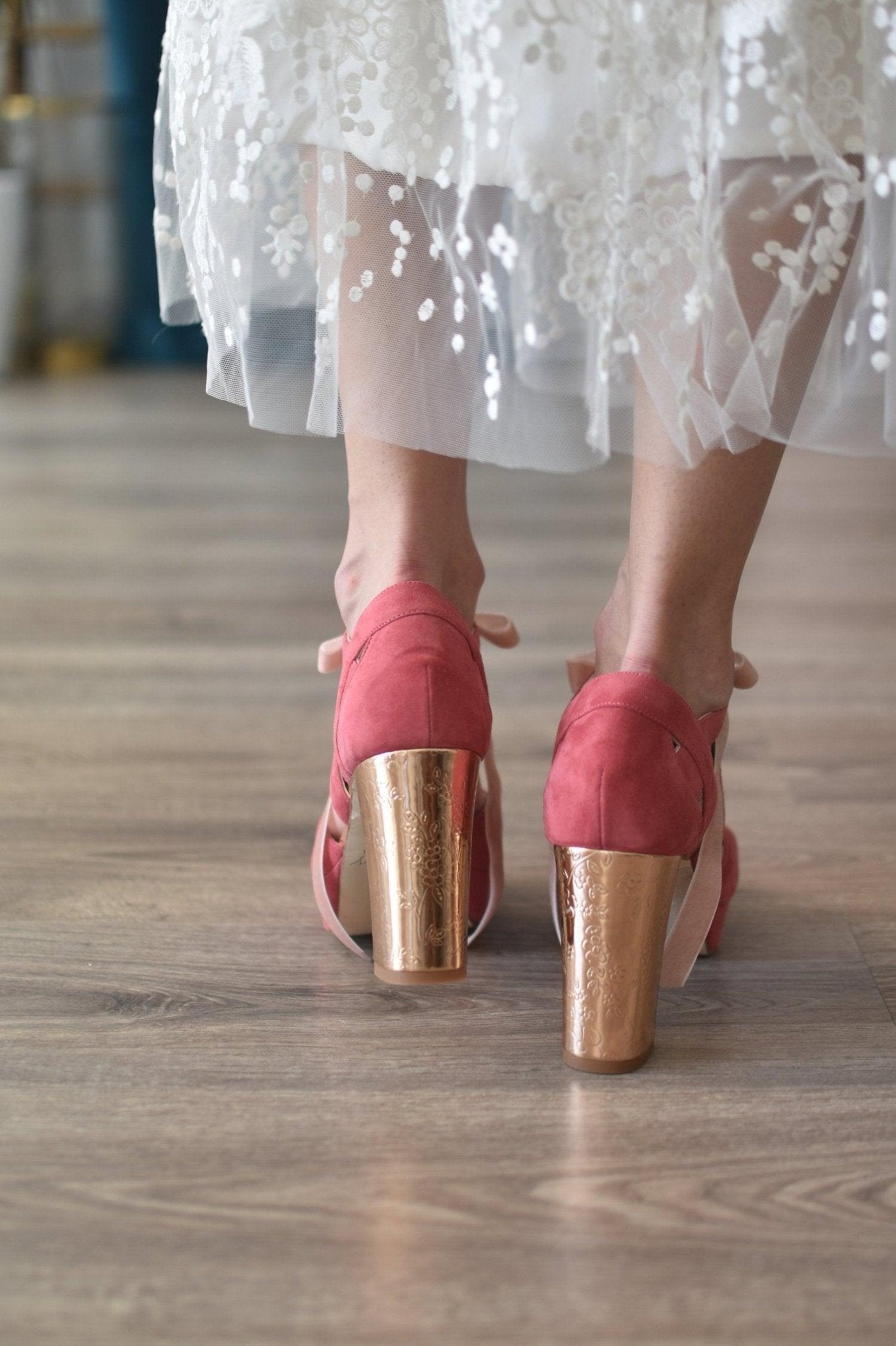 Hera abierto Raspberry specchio rosa floral 95 - zapatos_novia