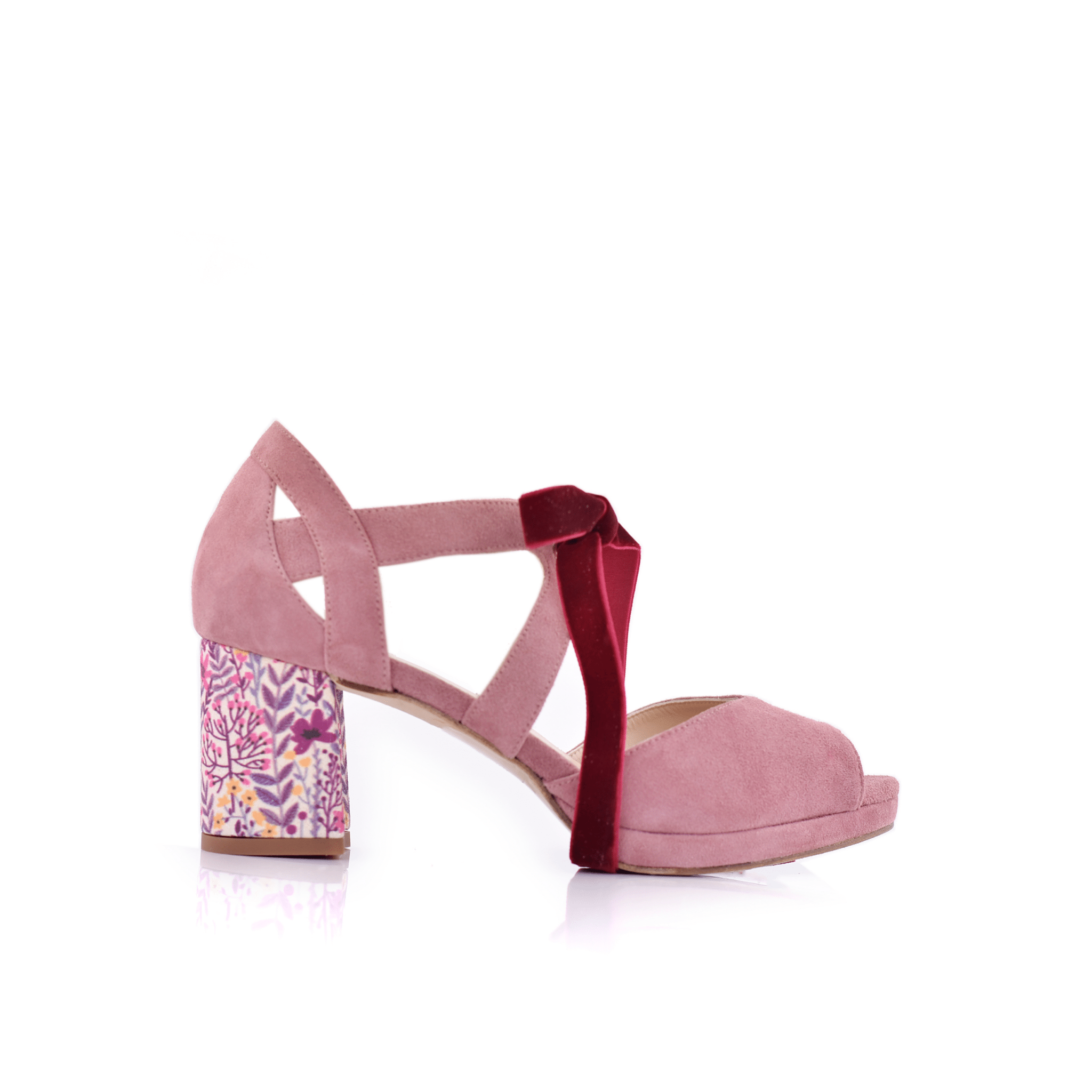 Hera Rosa Glitter Petit — Zapatos de novia Lomas Shoes