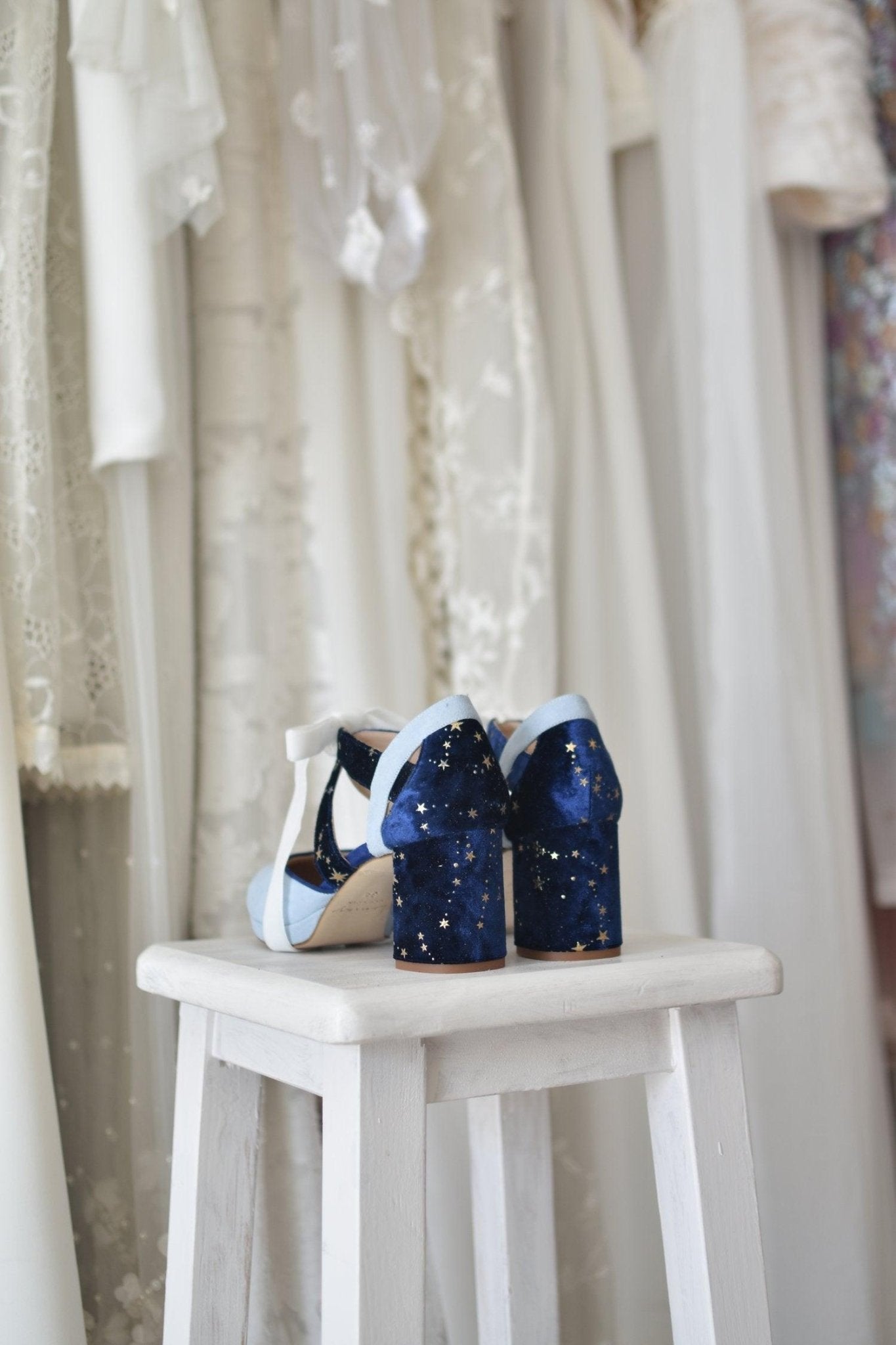 HERA cerrado clear blue y azul deep Constelación mini - zapatos_novia