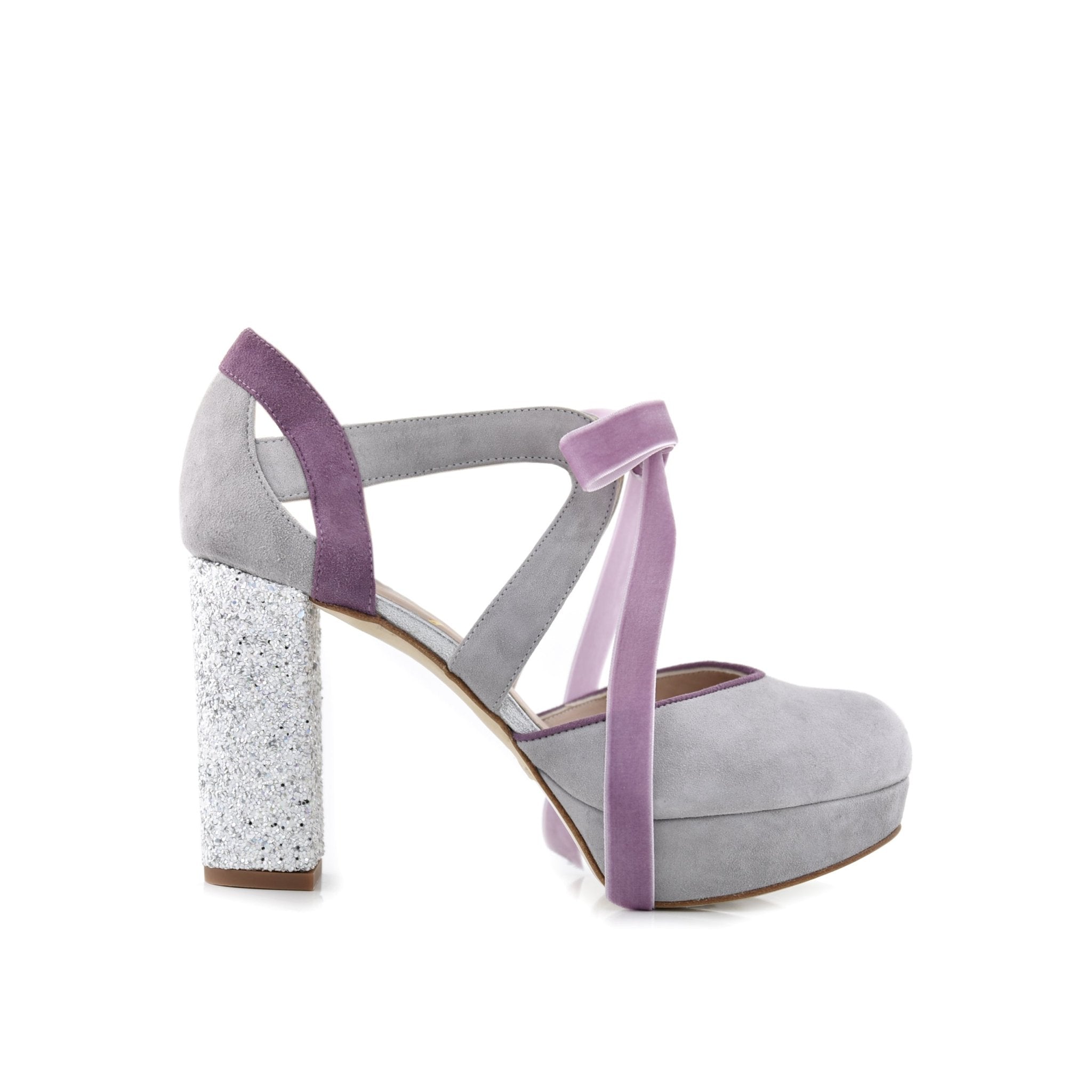 Hera Blanco Glitter Alto — Zapatos de novia Lomas Shoes