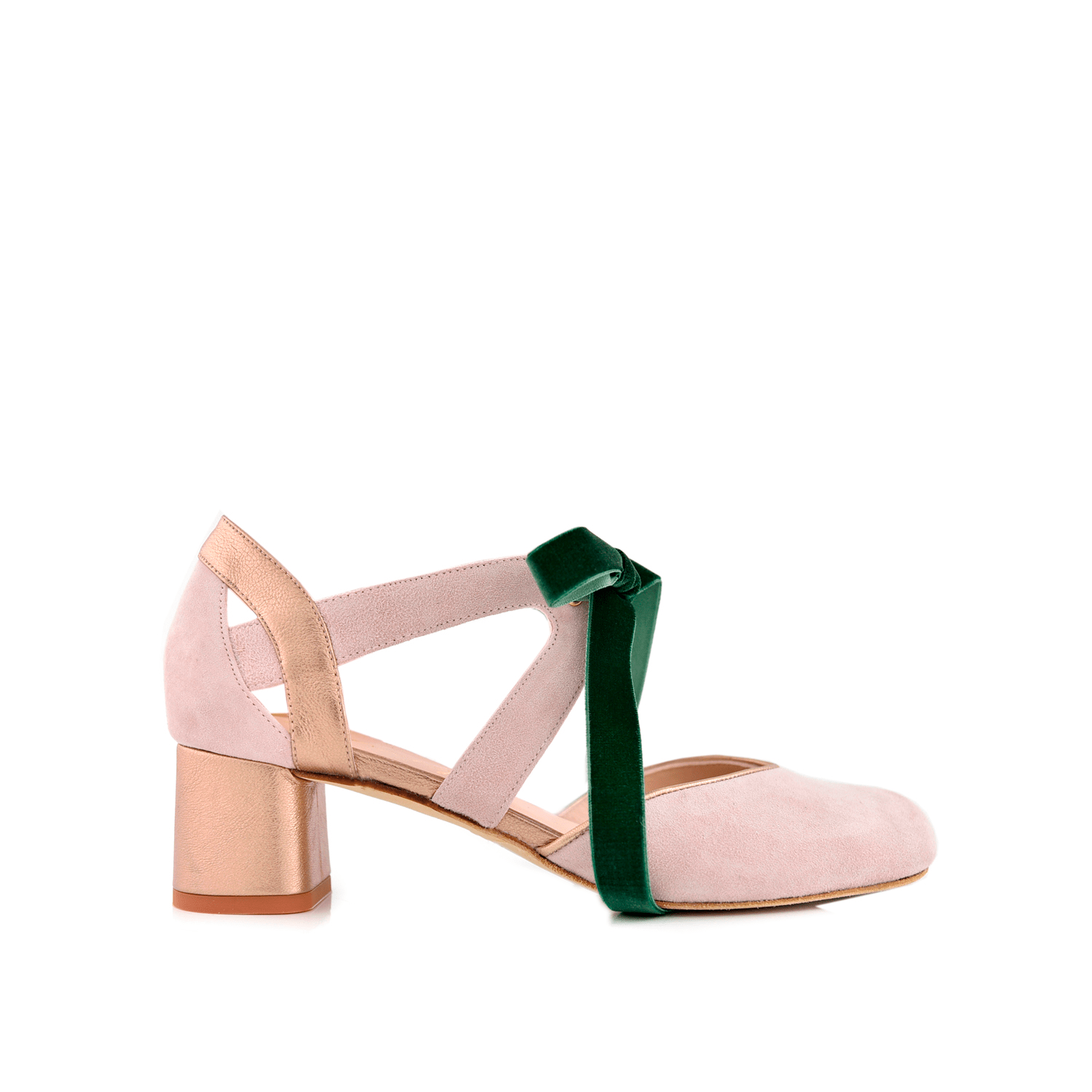 Hera Rosa Metalizado Mini — Zapatos de novia Lomas Shoes