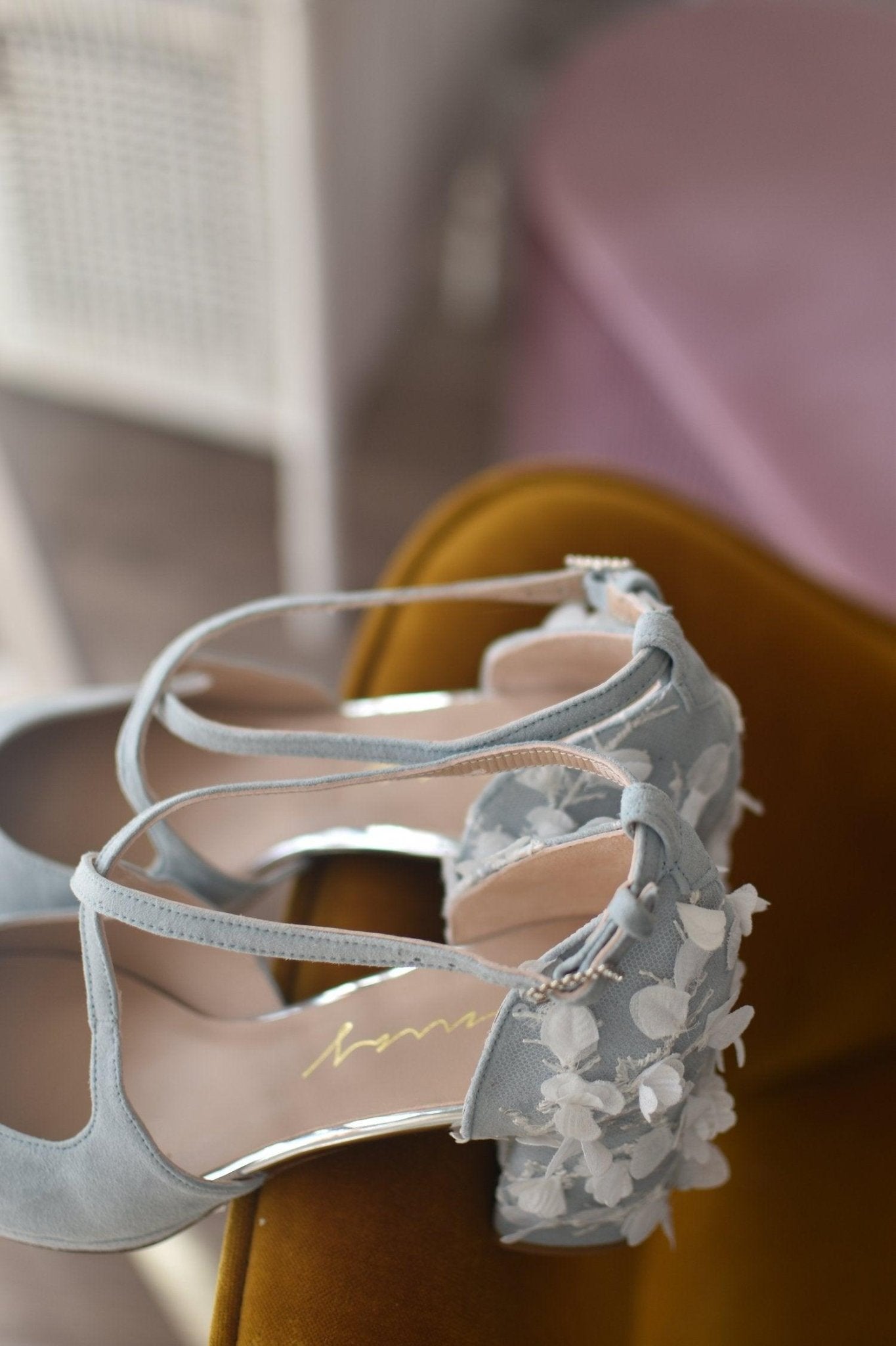LOLA azul paraíso Petals petit - zapatos_novia