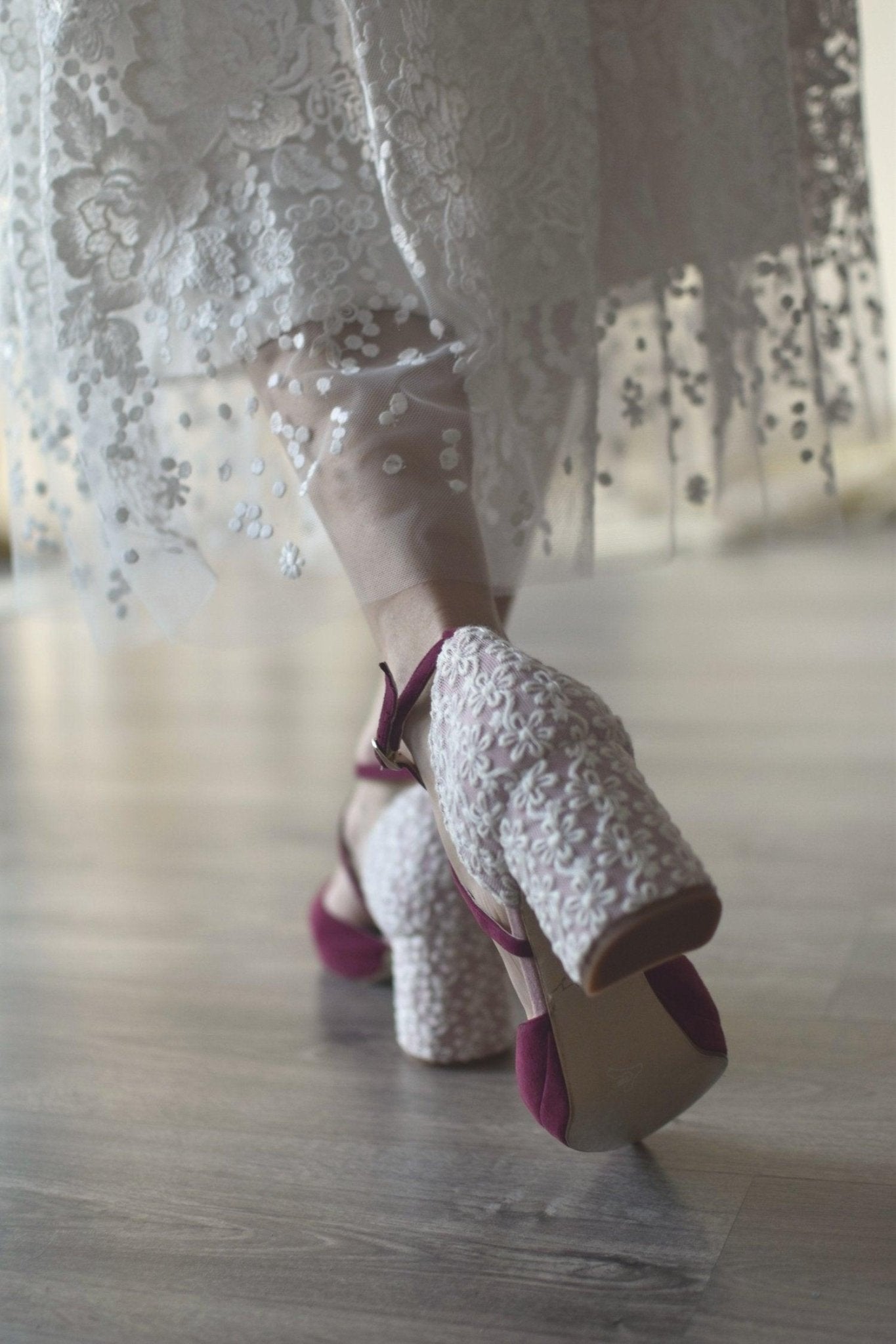 LOLA burdeos Marion tacón petit - zapatos_novia