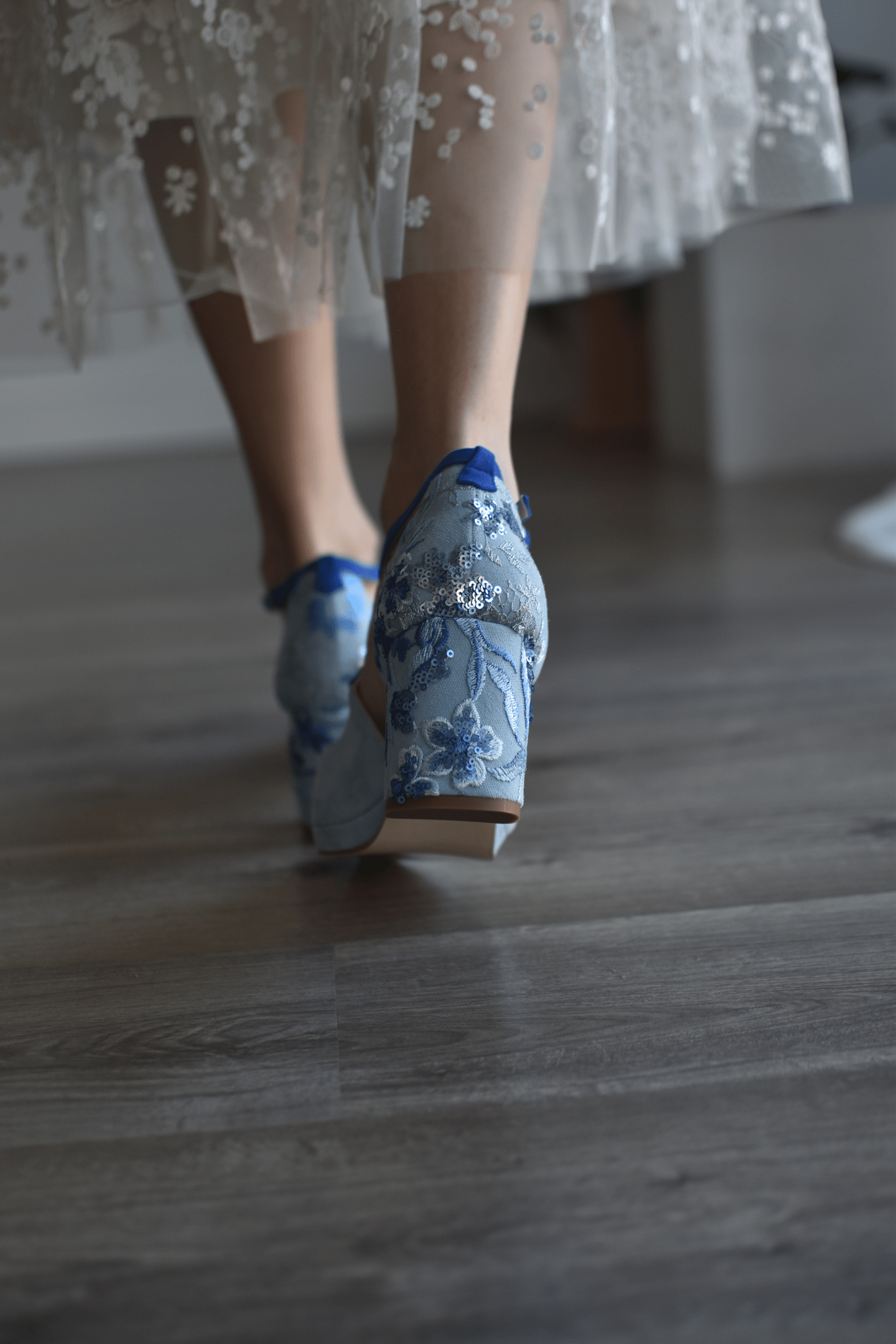 LOLA celeste grafito azulón petit - zapatos_novia