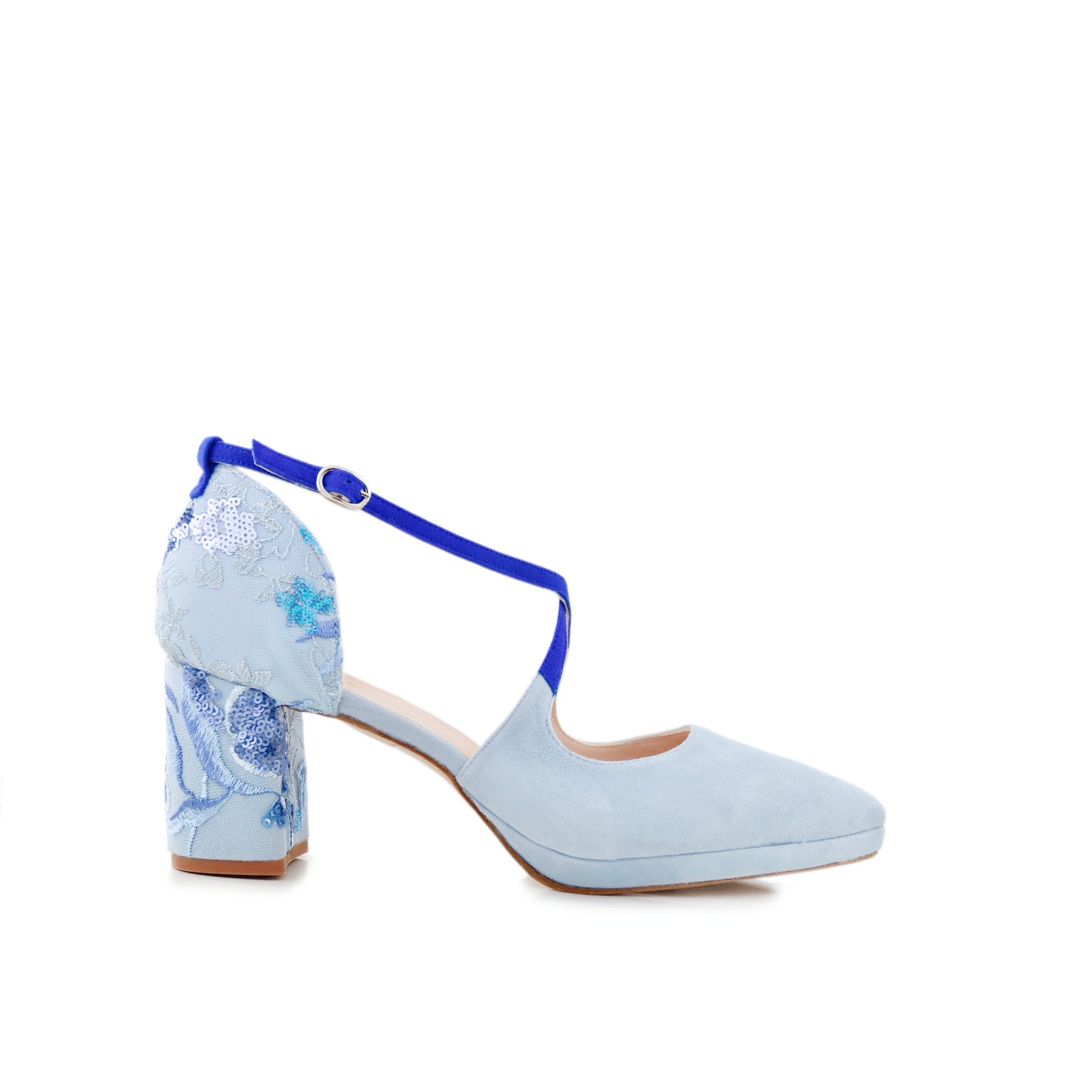 Lola Celeste Grafito Azulón Petit — Zapatos de novia Lomas Shoes