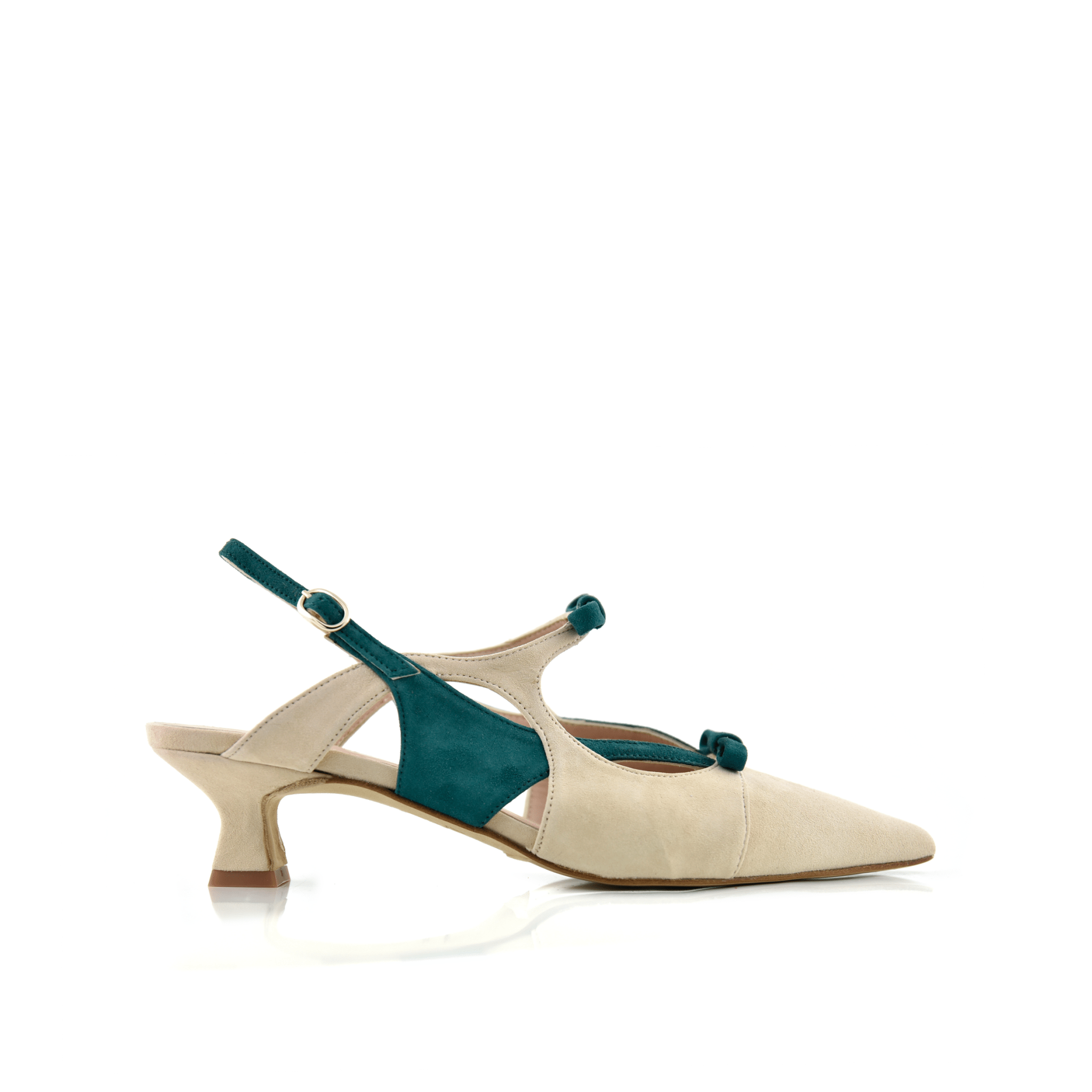 Lola Blanco Emalina Beige Y Plano — Zapatos de novia Lomas Shoes