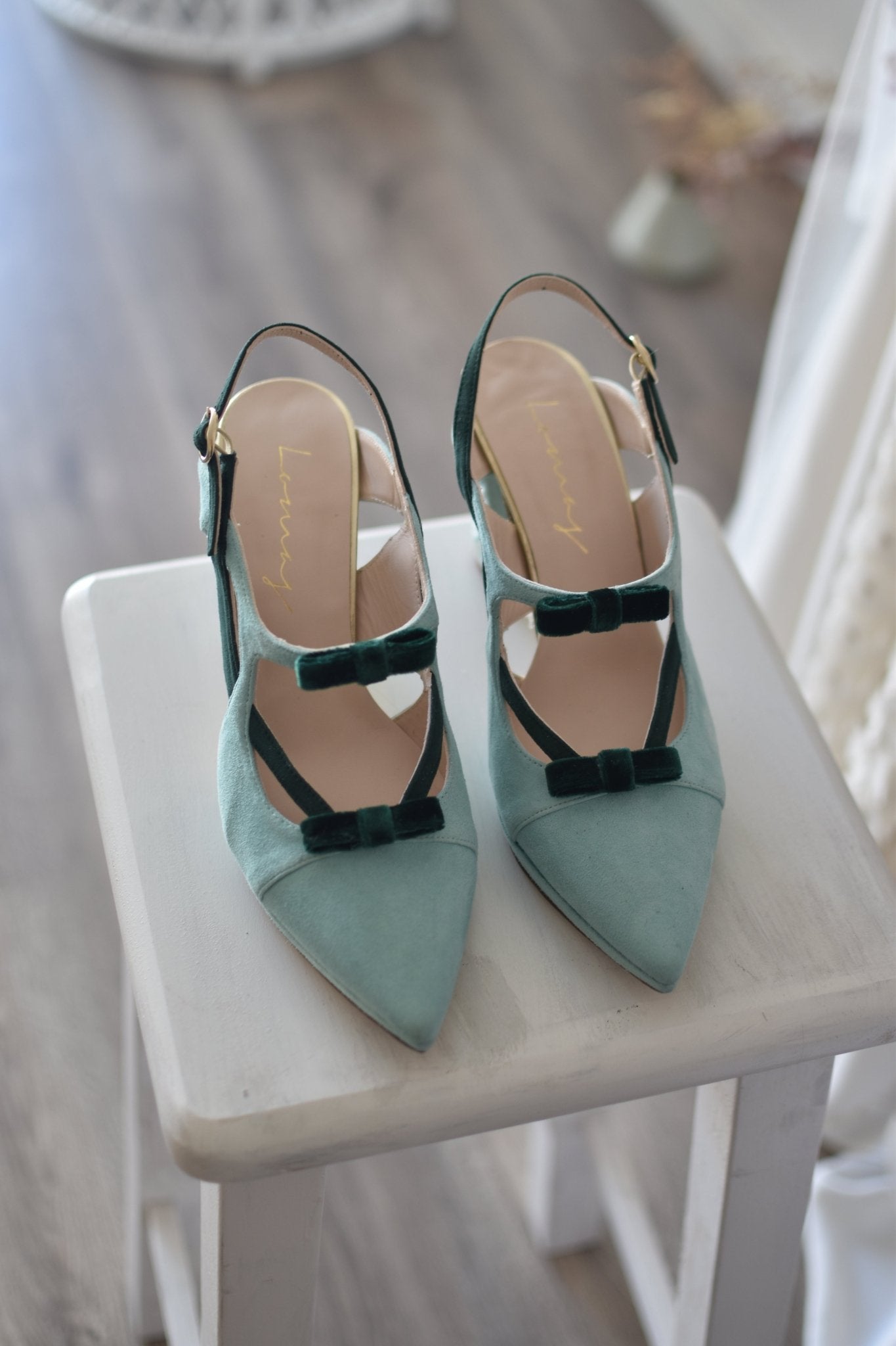 LOLA - Emalina verde y mint bordado Atenas 95 - zapatos_novia