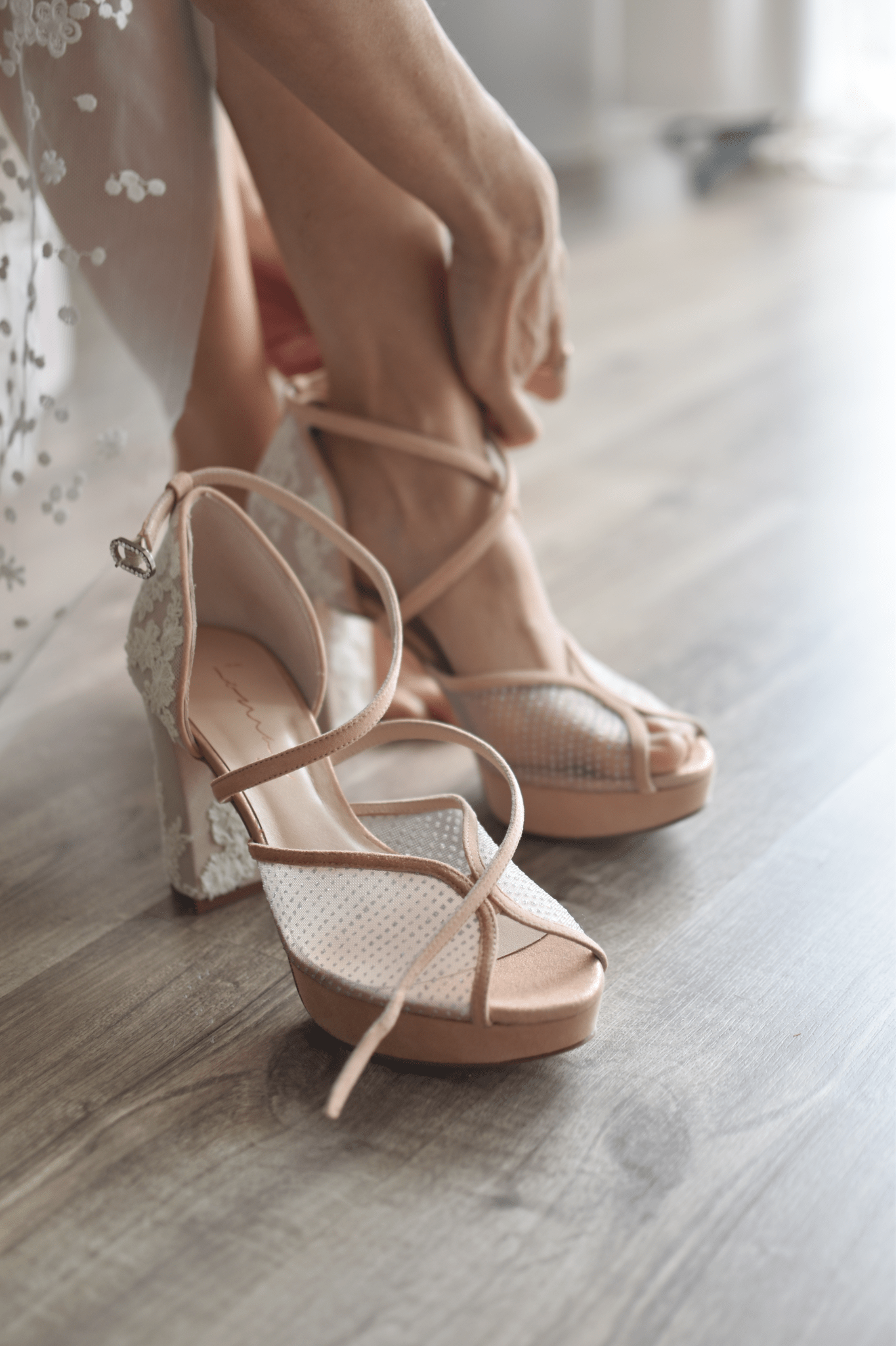 LUNA - ALIZE melocotón bordado Oliveti 95 - zapatos_novia