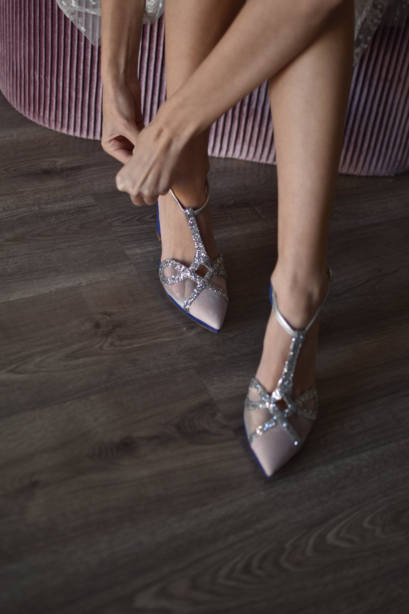 MACARENA azulóns con glitter plata 95 - zapatos_novia