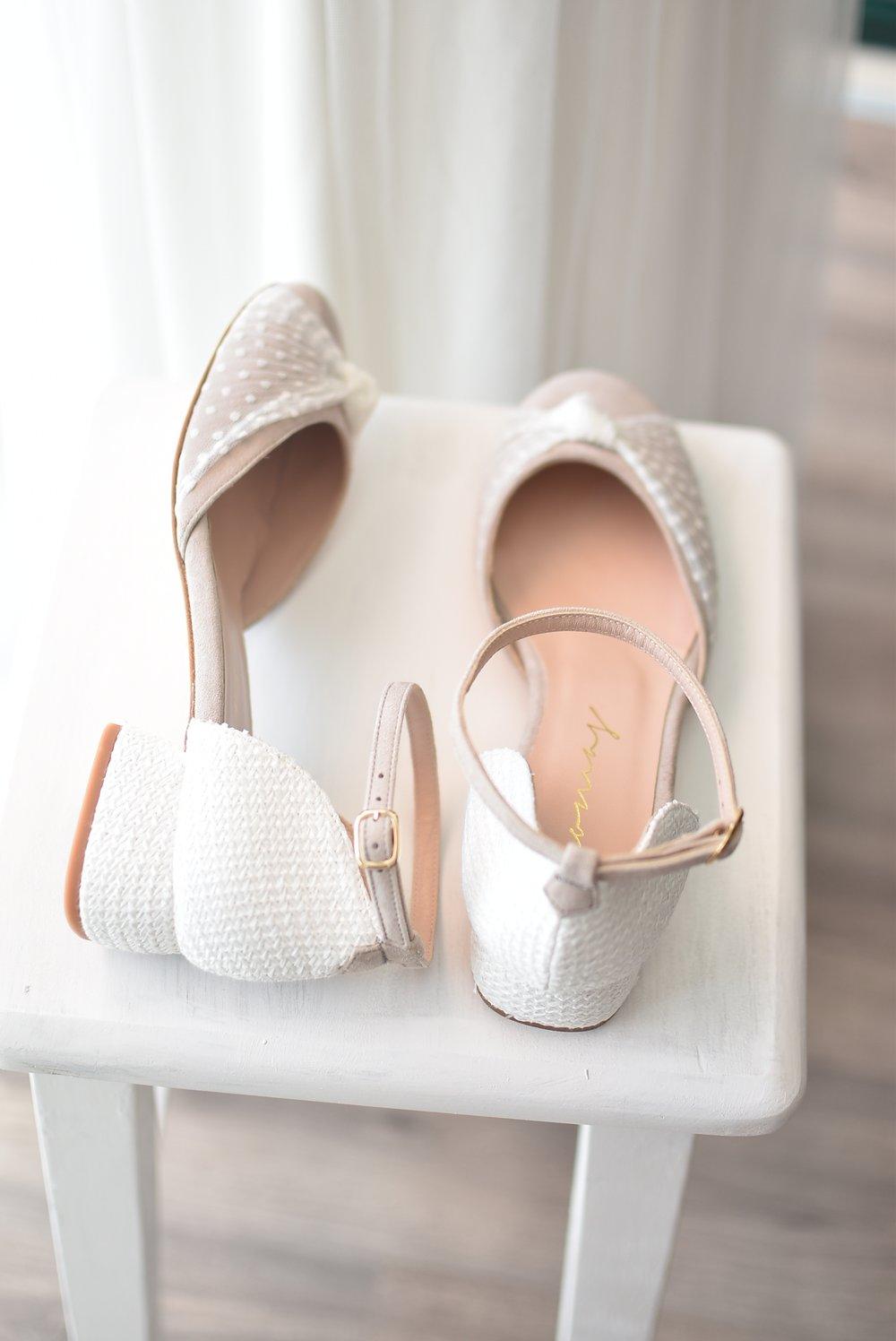 Manoletinas arena Vika plumeti tacón 3 cm - zapatos_novia