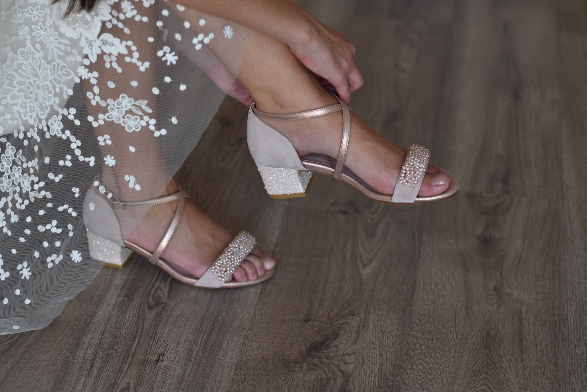 MATILDA rosa suave perls mini 55 - zapatos_novia